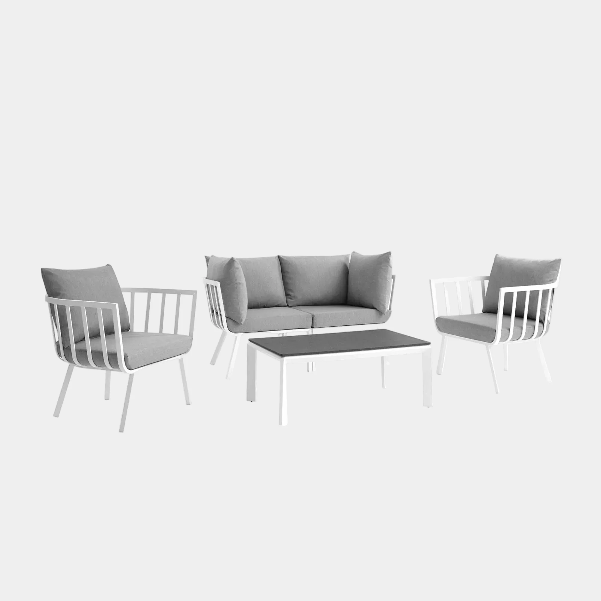 Riverside 5 Piece Outdoor Patio Aluminum Set - Image 31