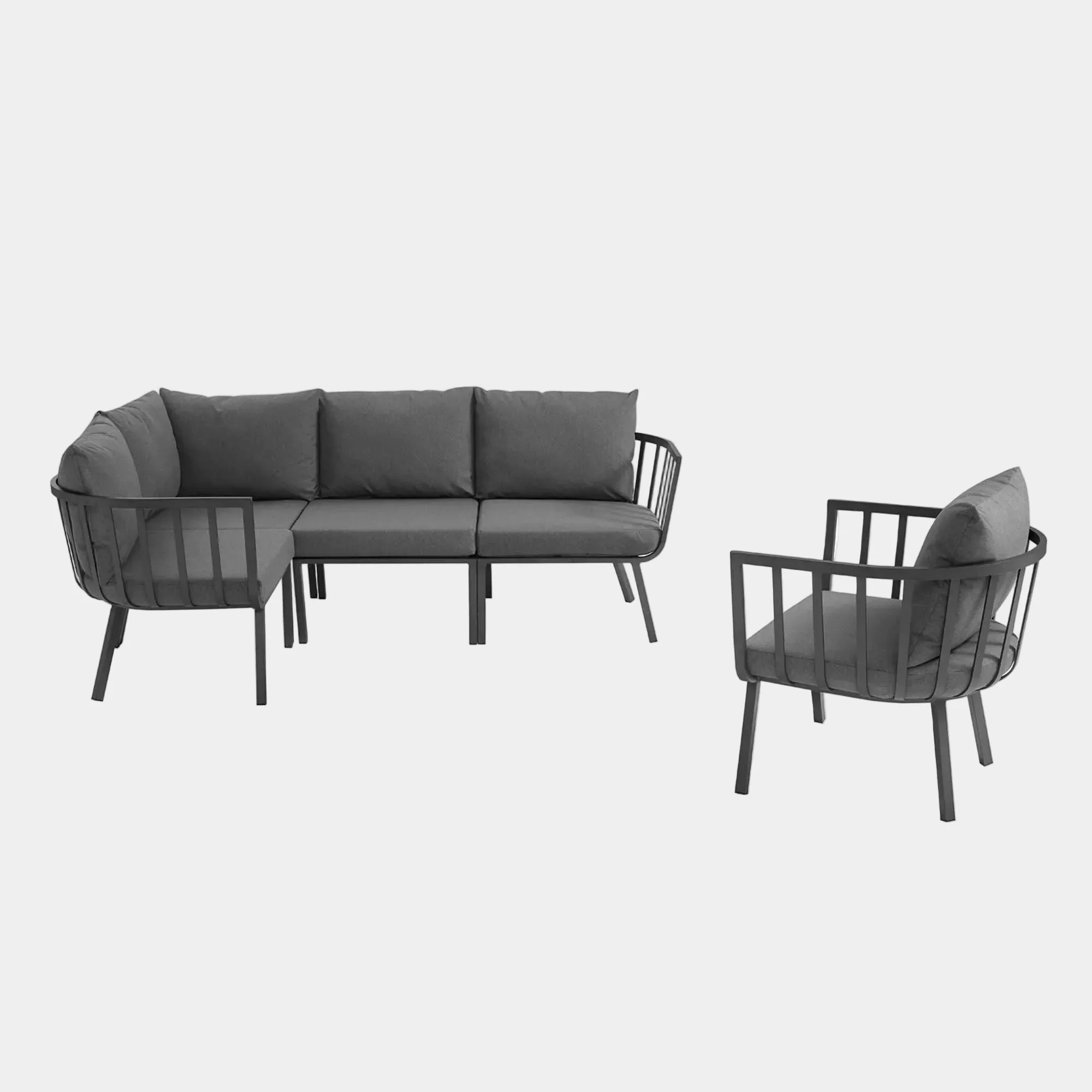 Riverside 5 Piece Outdoor Patio Aluminum Set - Image 19