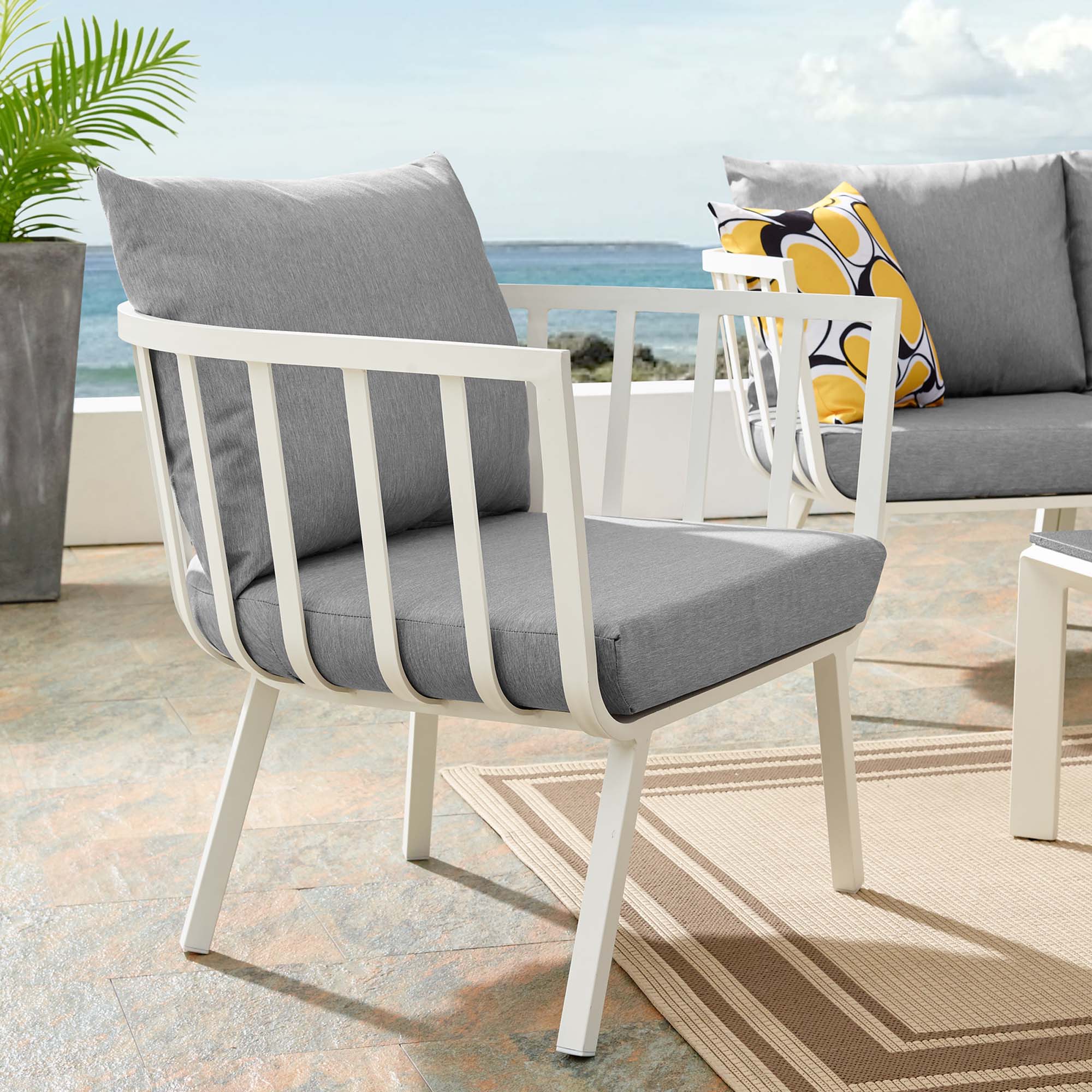 Riverside Outdoor Patio Aluminum Armchair - Image 16