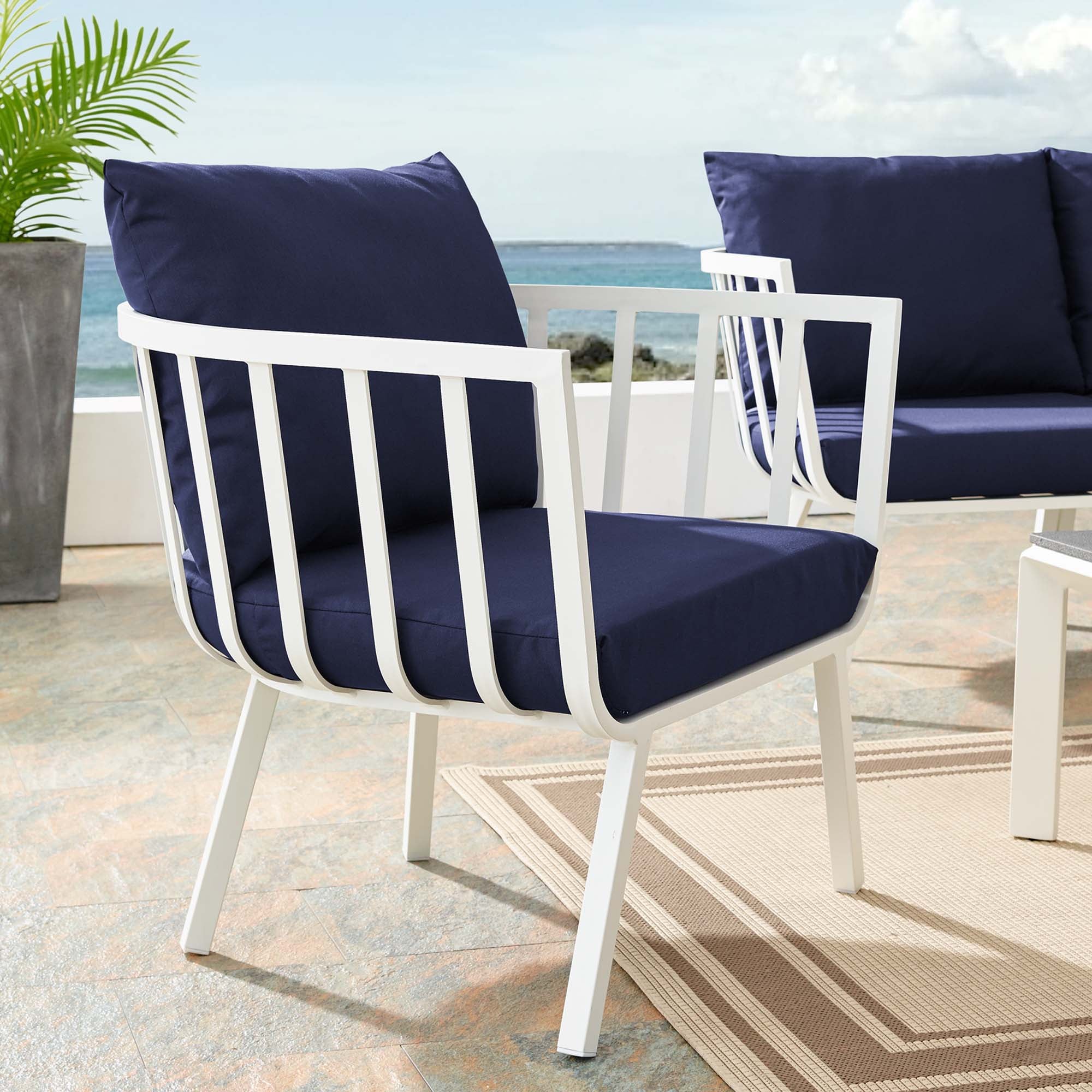 Riverside Outdoor Patio Aluminum Armchair - Image 23