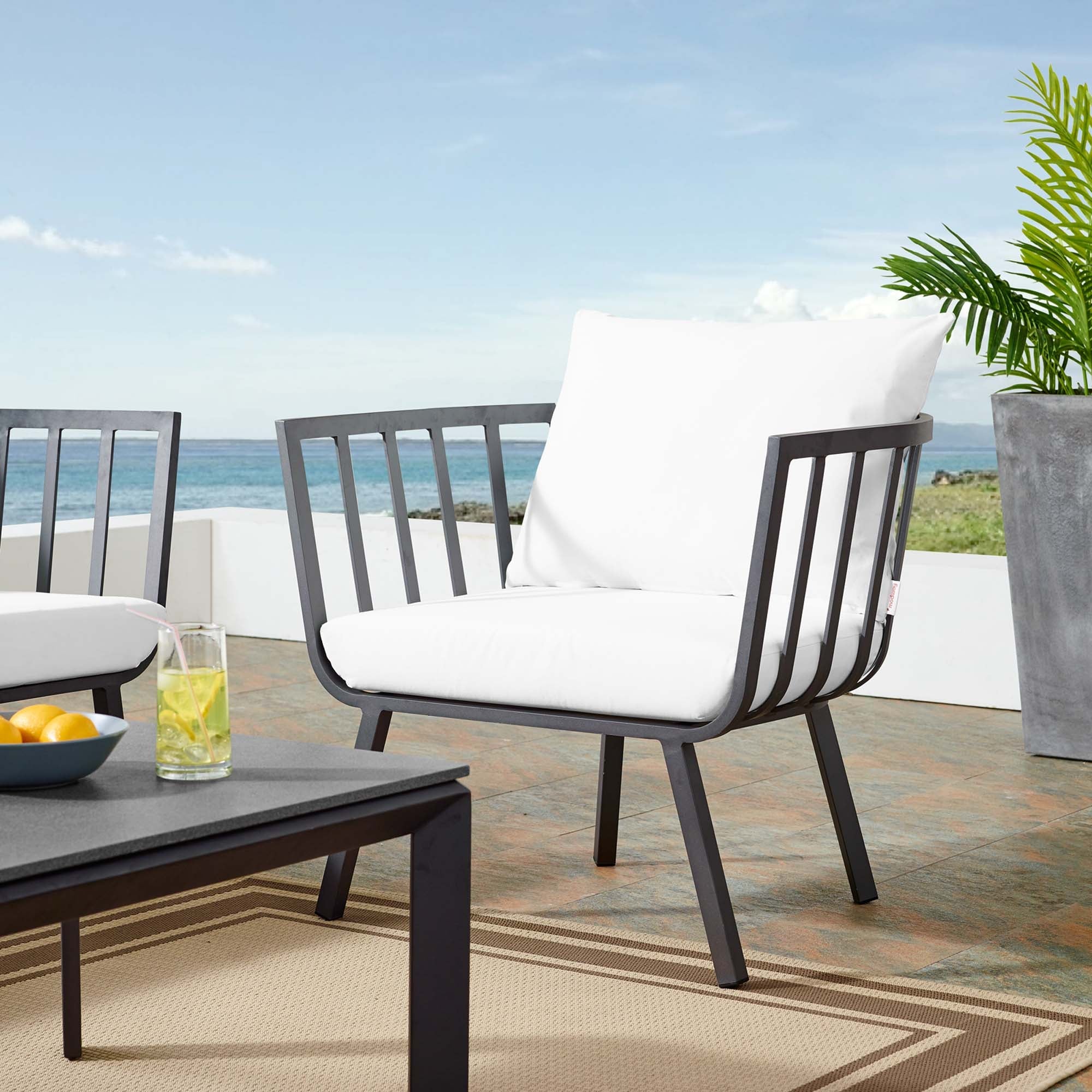 Riverside Outdoor Patio Aluminum Armchair - Image 9
