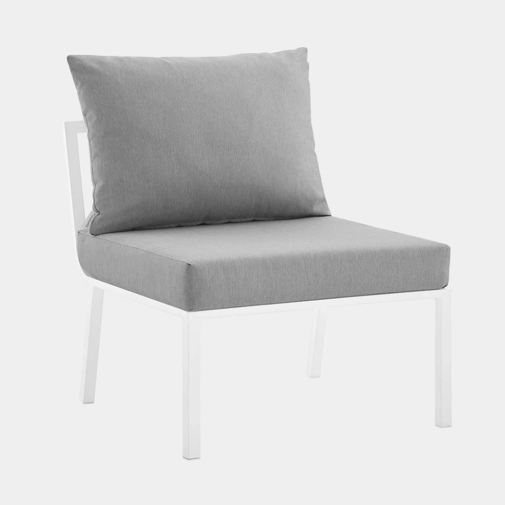 Riverside Outdoor Patio Aluminum Armless Chair - Image 15