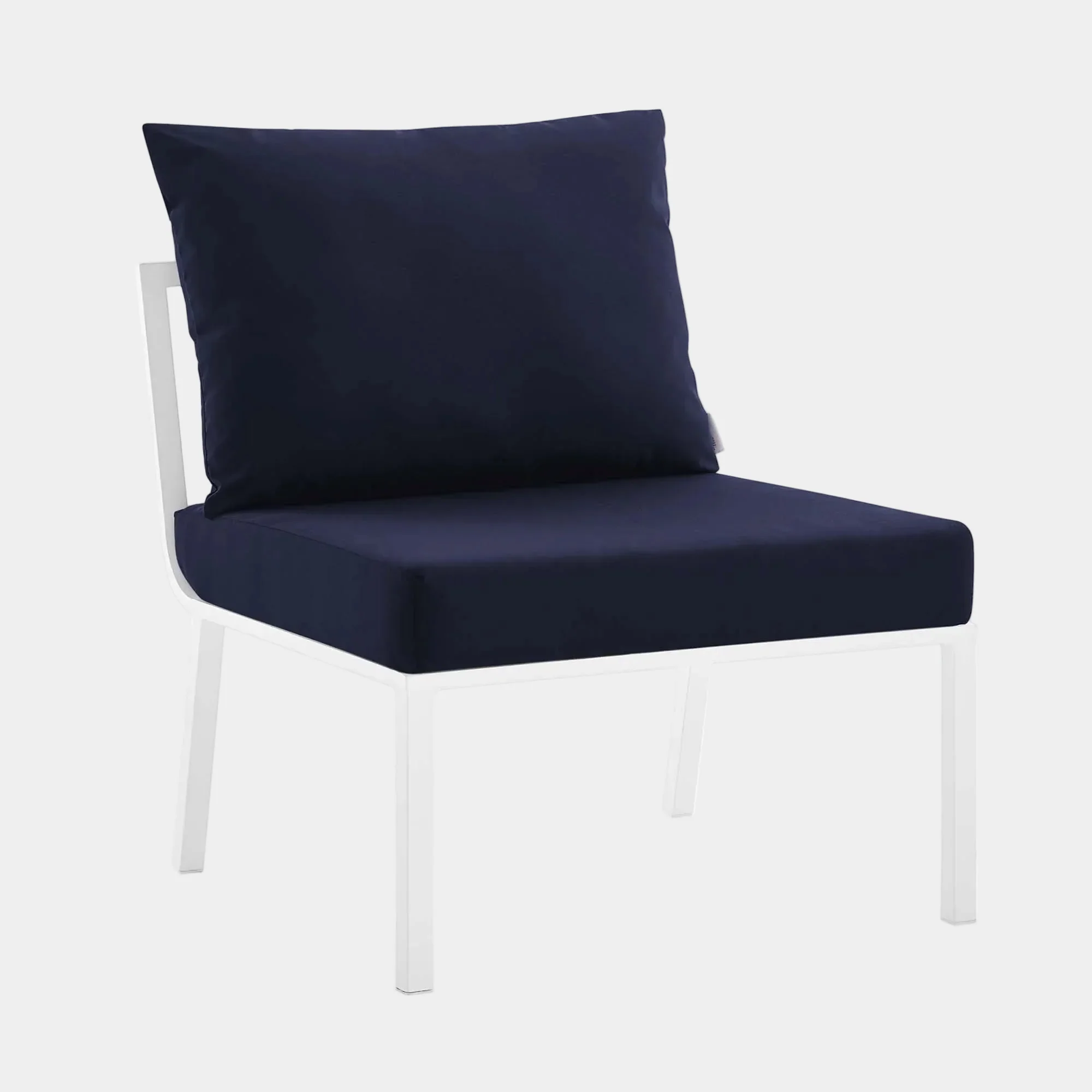 Riverside Outdoor Patio Aluminum Armless Chair - Image 22