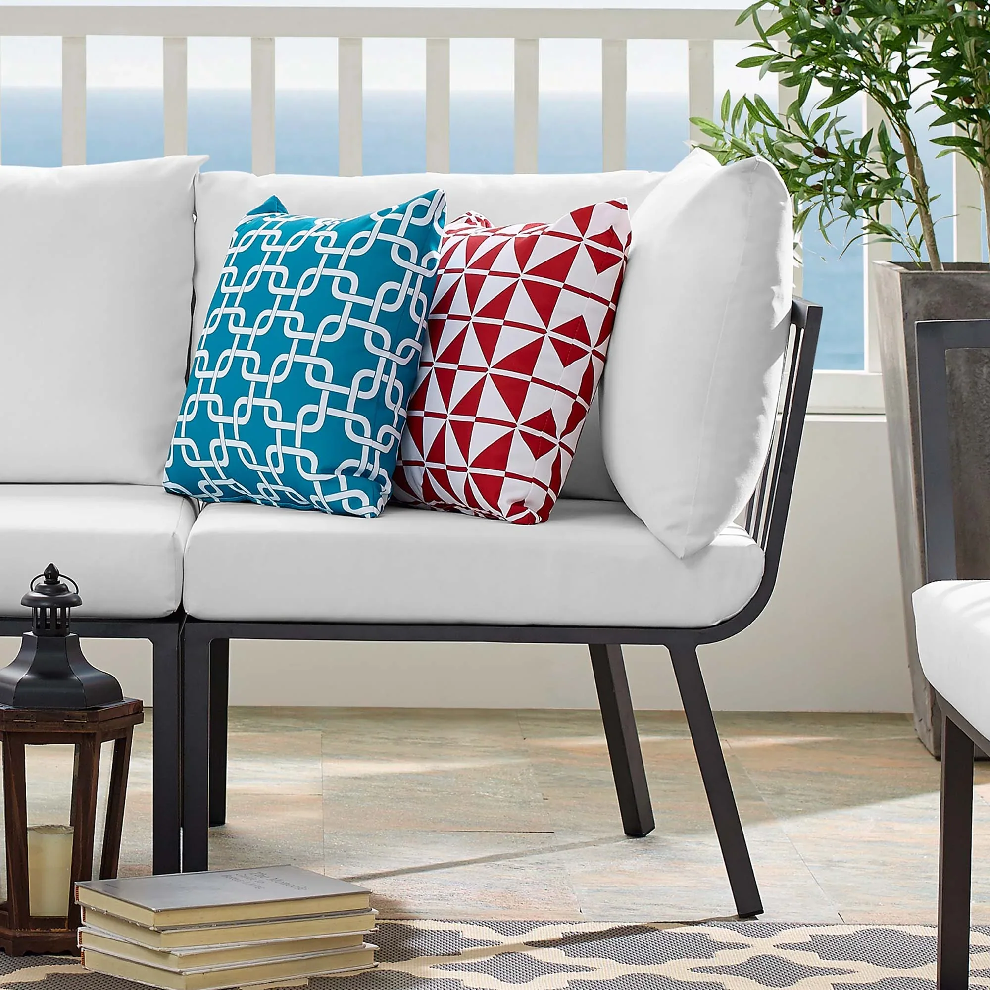 Riverside Outdoor Patio Aluminum Corner Chair - Image 9