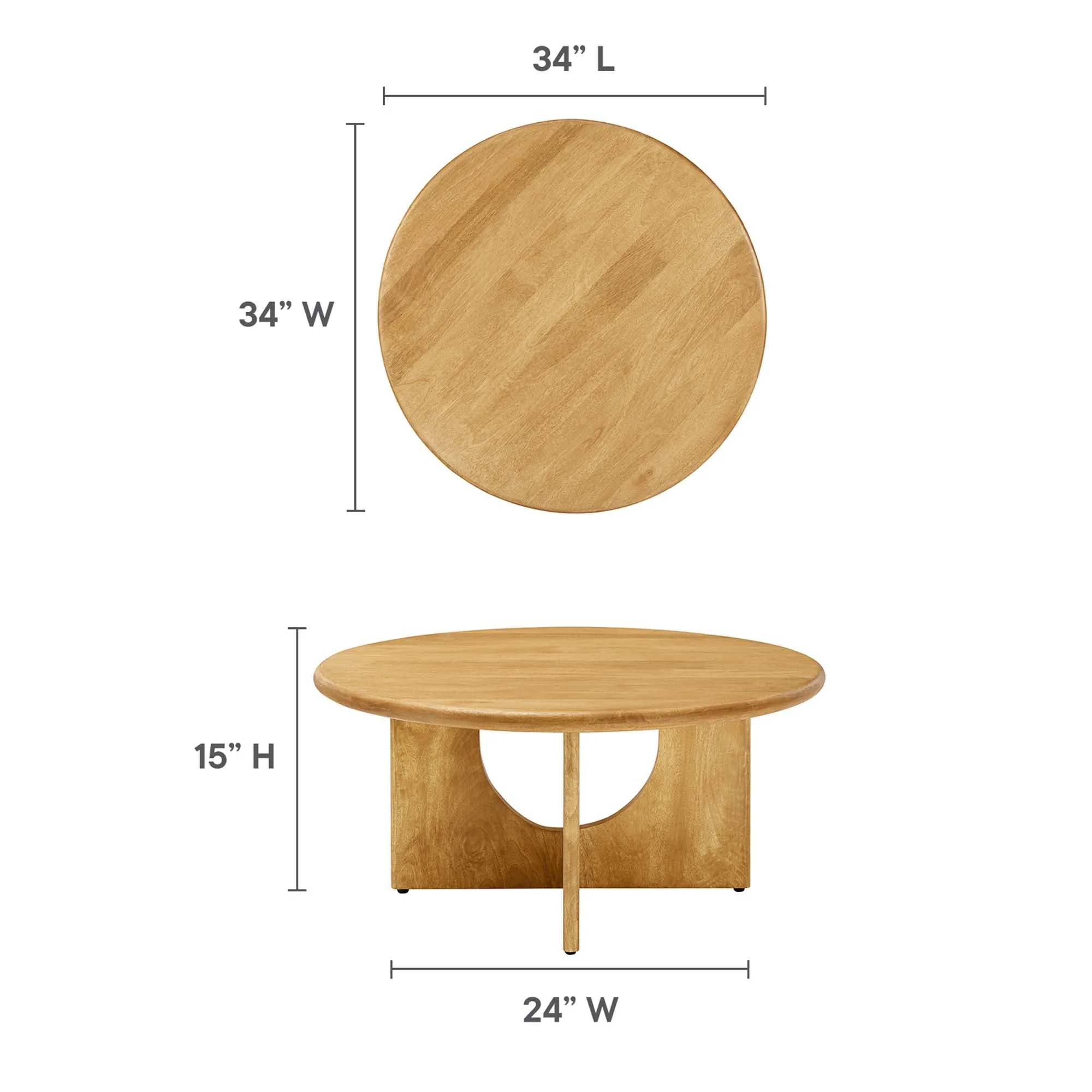 Rivian Round 34" Coffee Table - Image 8