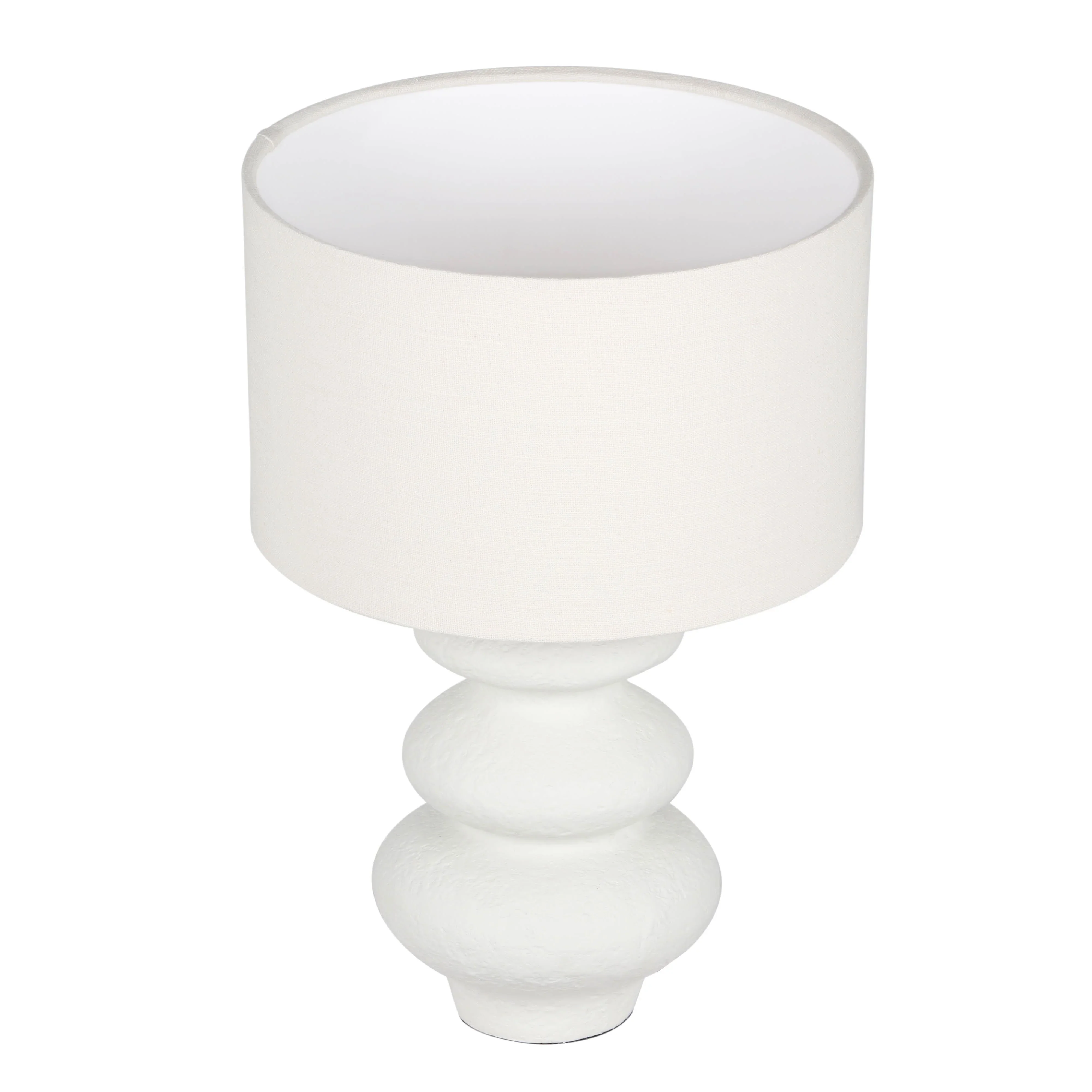 Riviera Cream Textured Table Lamp - Image 3