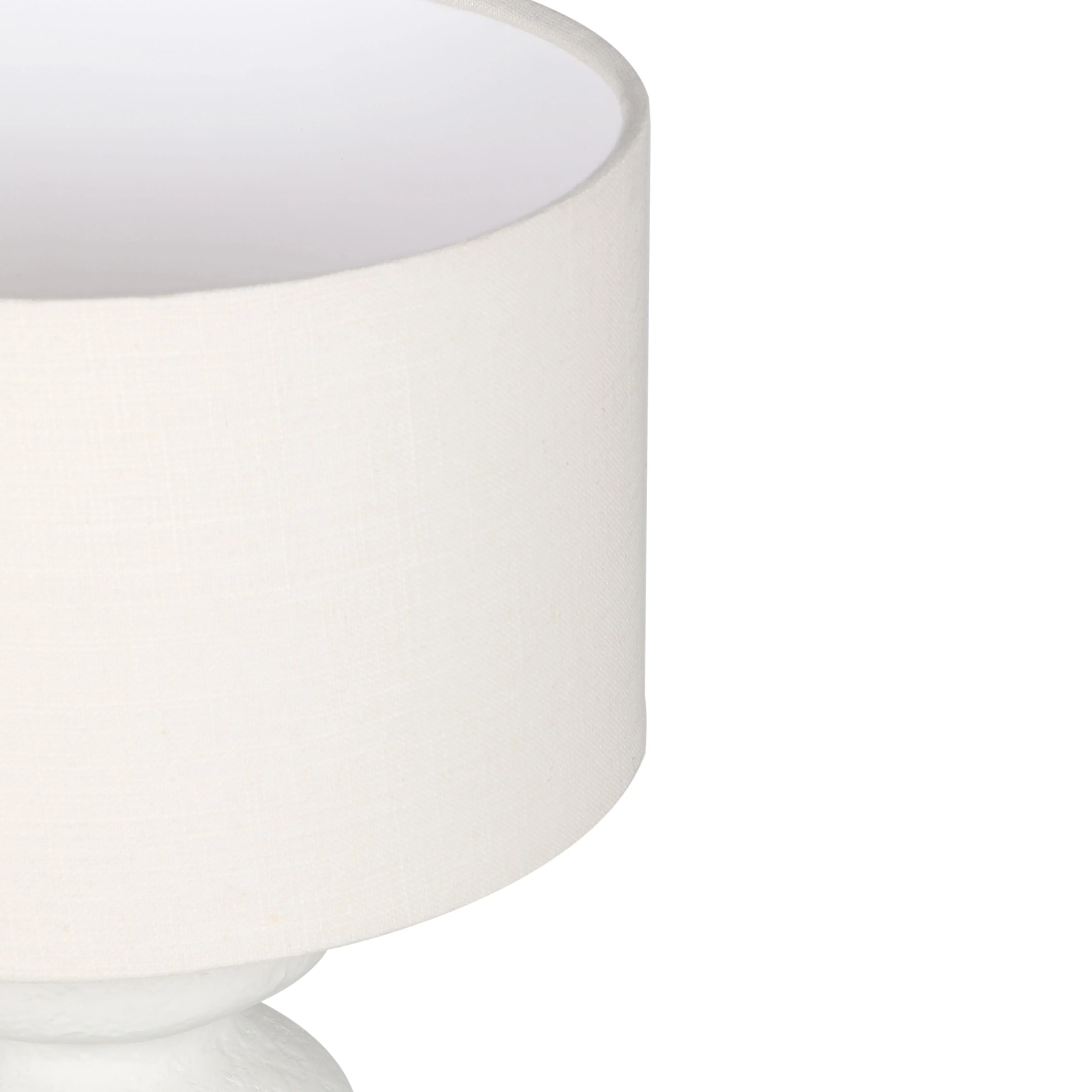 Riviera Cream Textured Table Lamp - Image 5