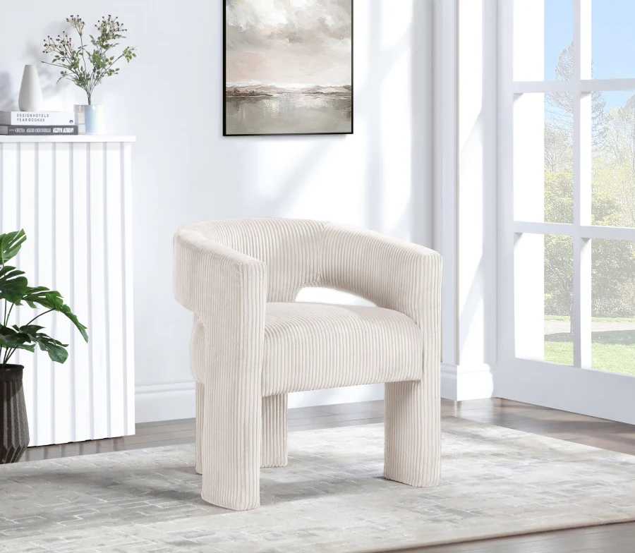 Riz Corduroy Upholstered Accent Chair / Dining Chair - Image 12