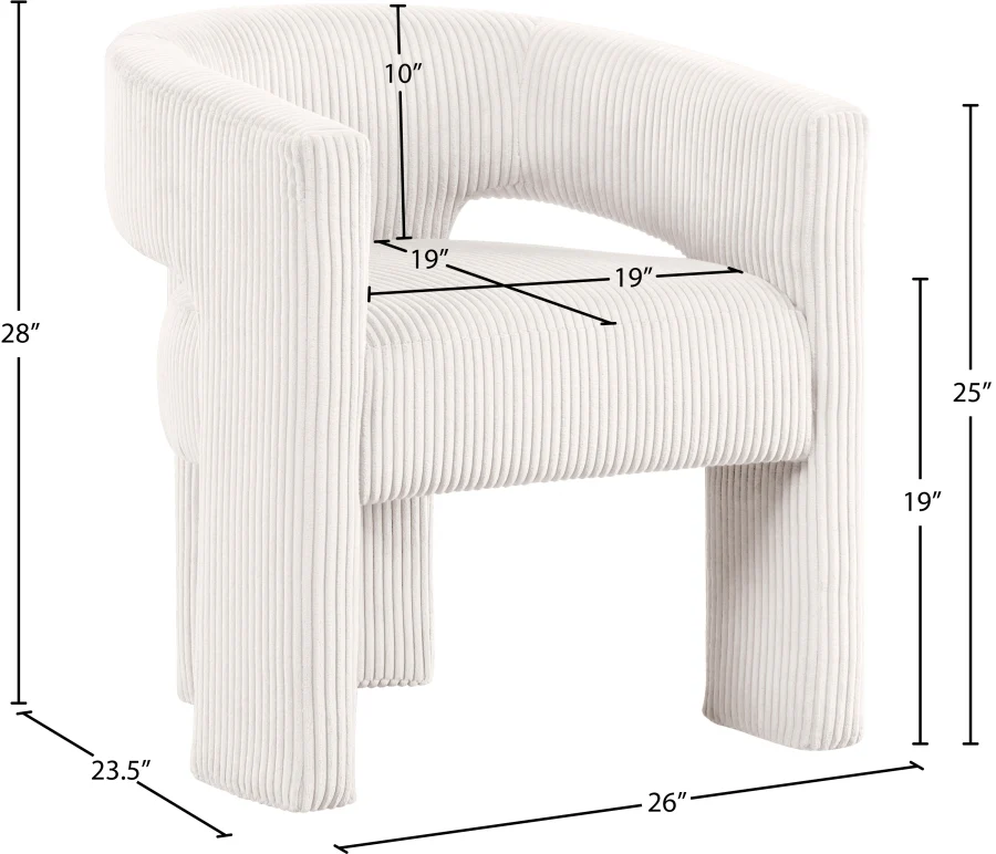 Riz Corduroy Upholstered Accent Chair / Dining Chair - Image 17