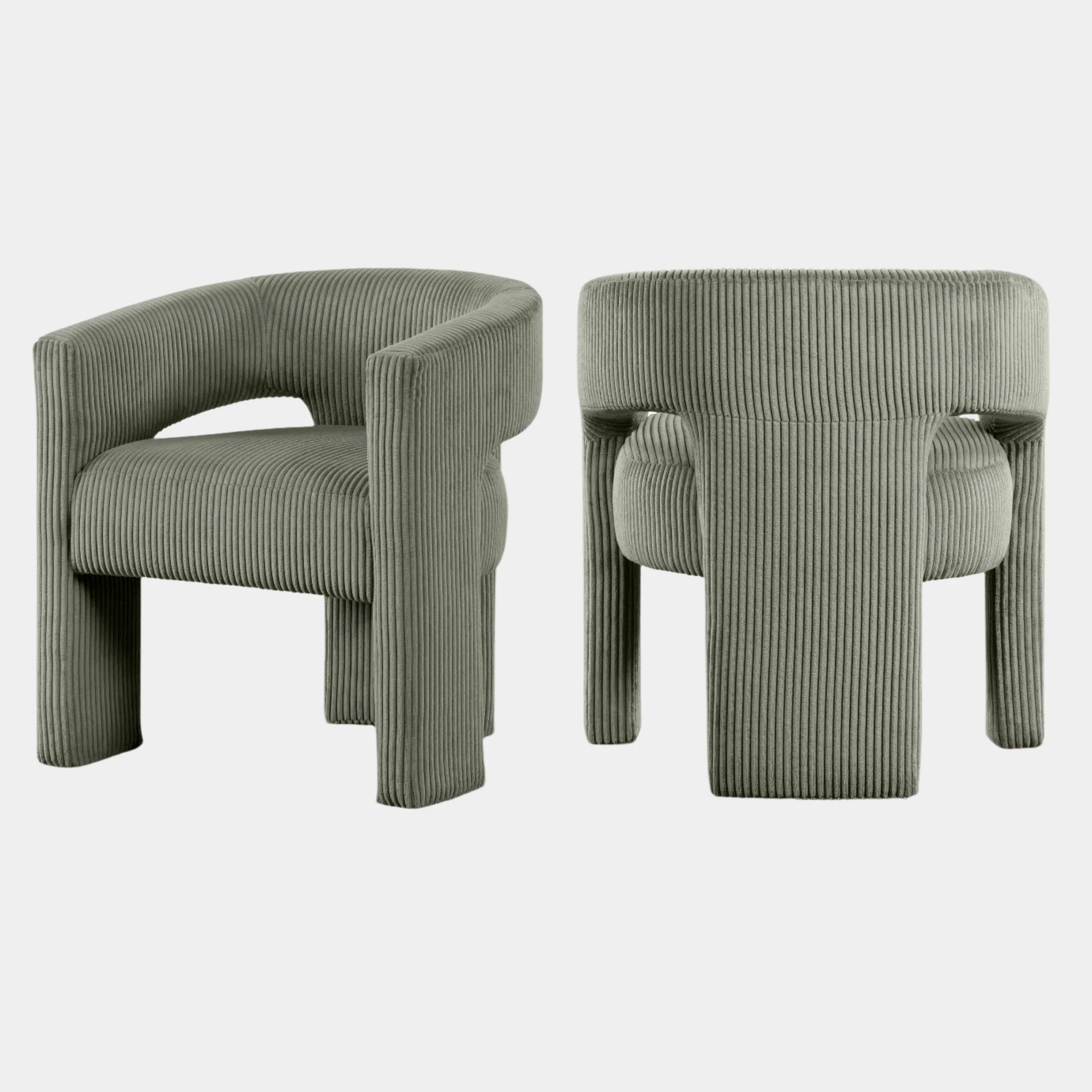 Riz Corduroy Upholstered Accent Chair / Dining Chair - Image 19