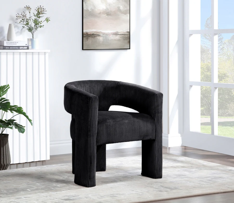 Riz Corduroy Upholstered Accent Chair / Dining Chair - Image 3