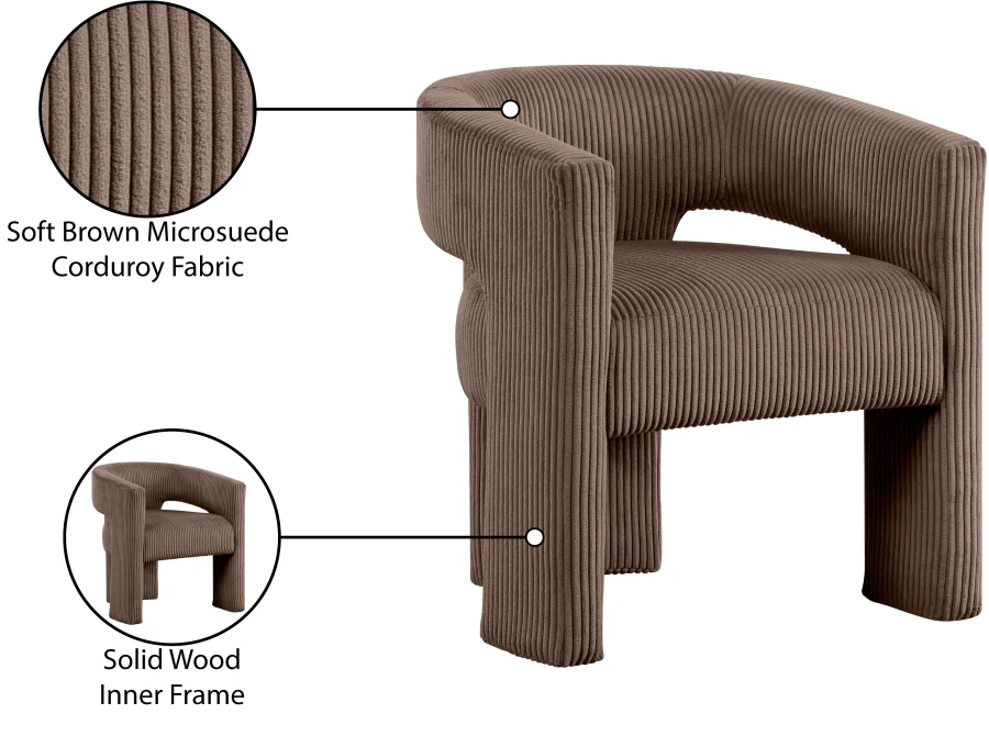 Riz Corduroy Upholstered Accent Chair / Dining Chair - Image 36