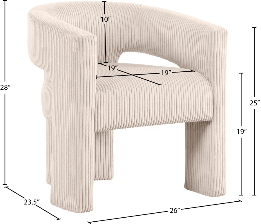 Riz Corduroy Upholstered Accent Chair / Dining Chair - Image 44