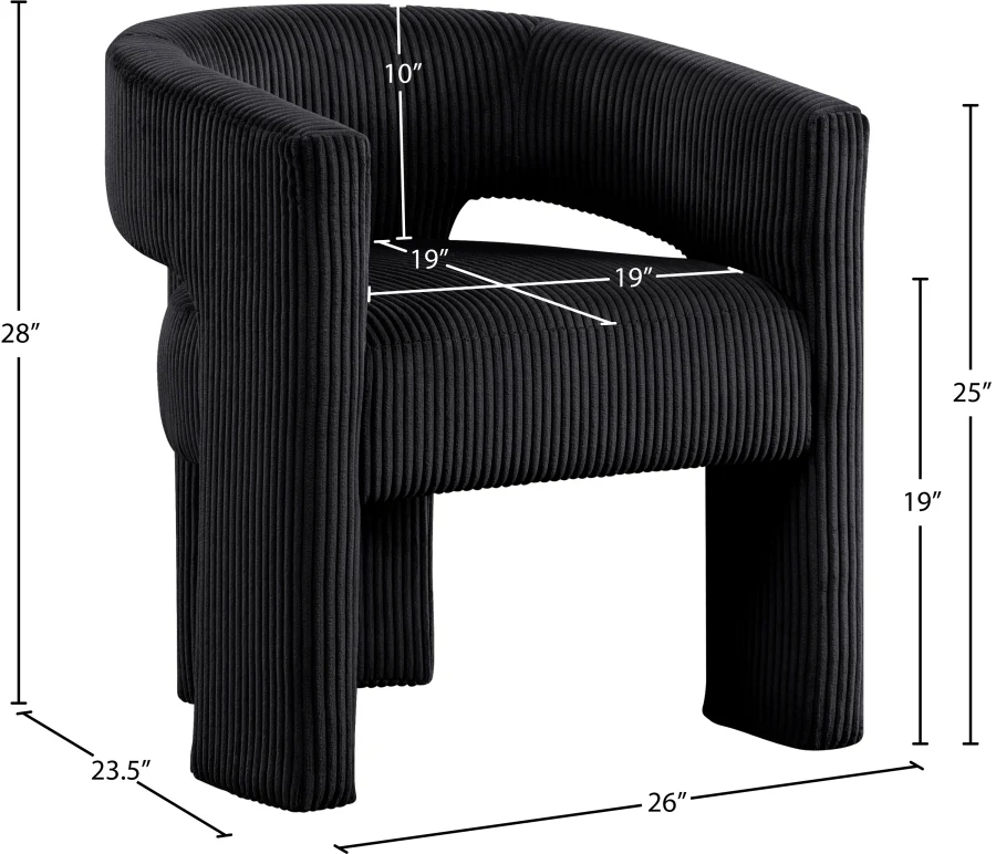 Riz Corduroy Upholstered Accent Chair / Dining Chair - Image 8