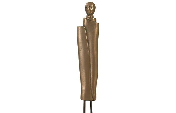 Robed Monk Trio Sculpture, Resin, Bronze Finish - Image 2