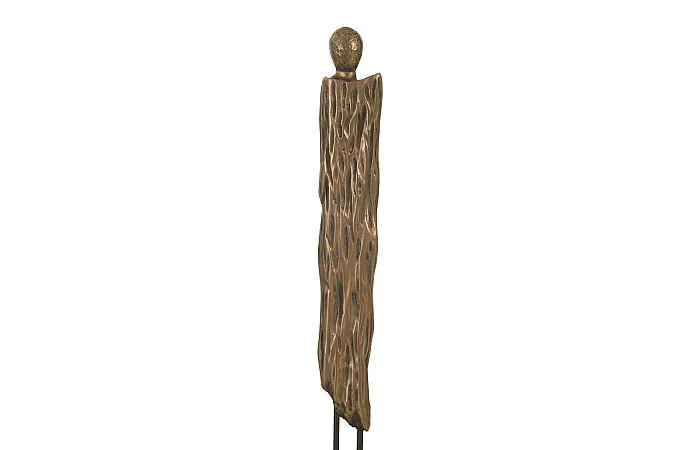 Robed Monk Trio Sculpture, Resin, Bronze Finish - Image 3
