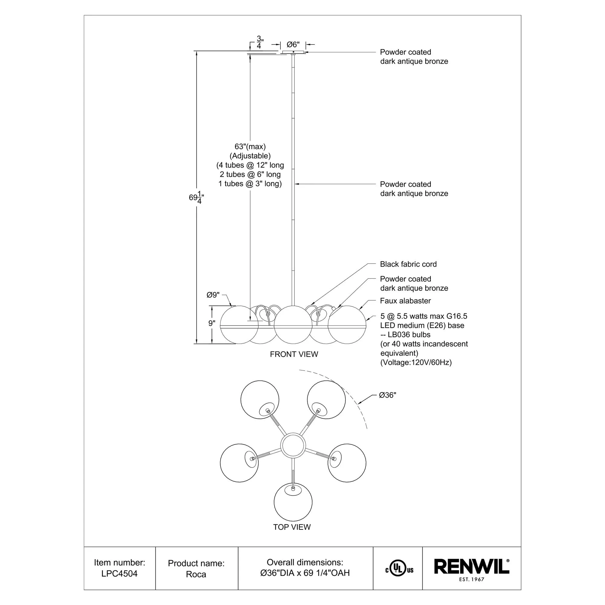 Roca Pendant Lamp - Image 7