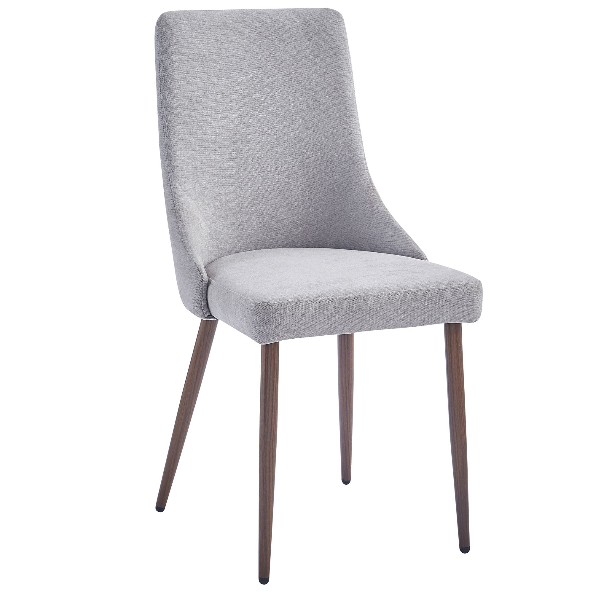 Rocca/Cora 5pc Dining Set in Walnut with Grey Chair - Image 4
