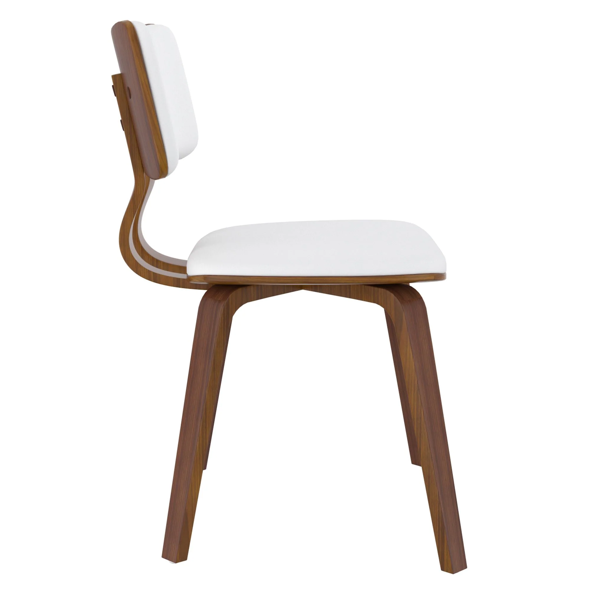 Rocca/Zuni 5pc Dining Set in Walnut with White Chair - Image 7