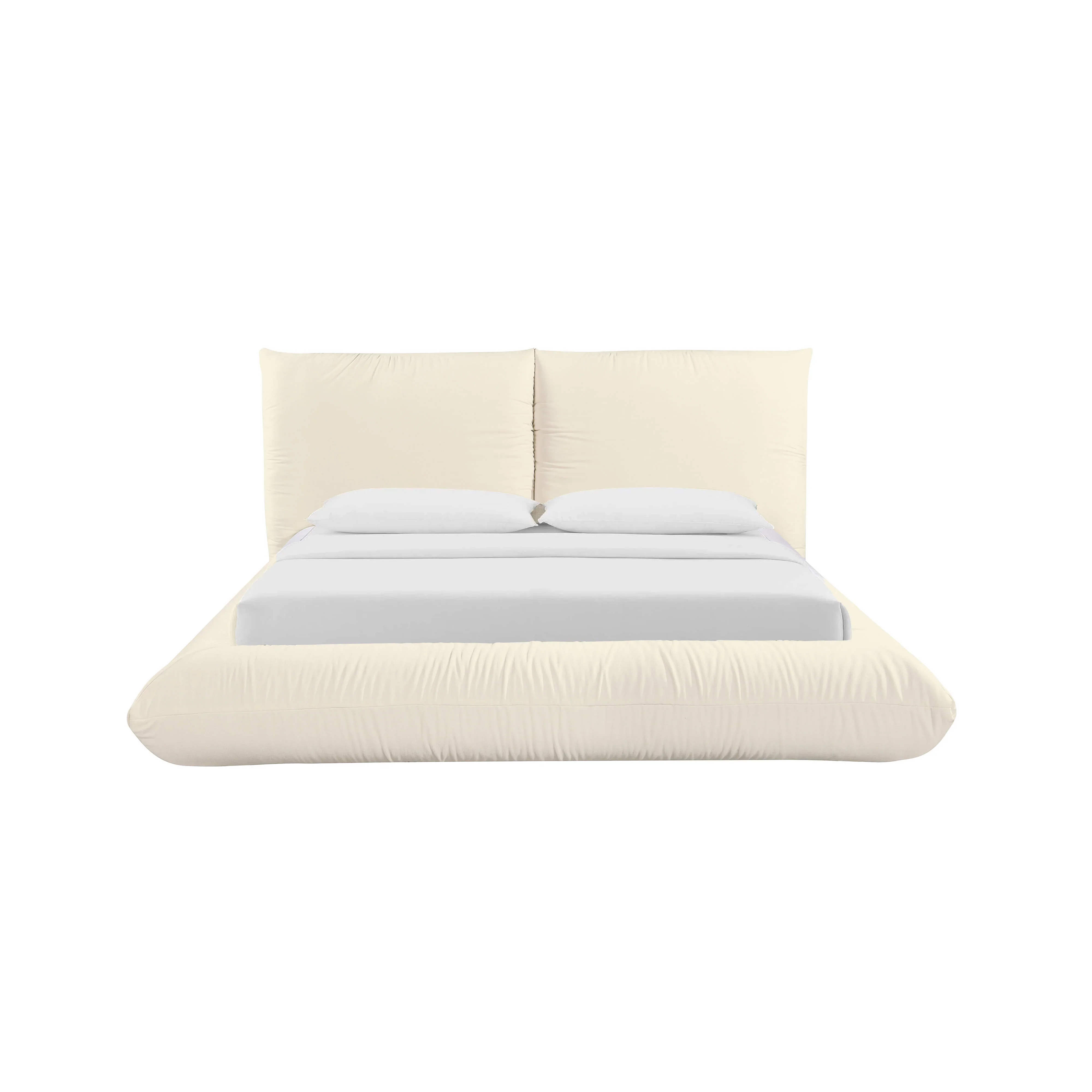 Romp Cream Upcycled Performance Linen Bed - Image 3