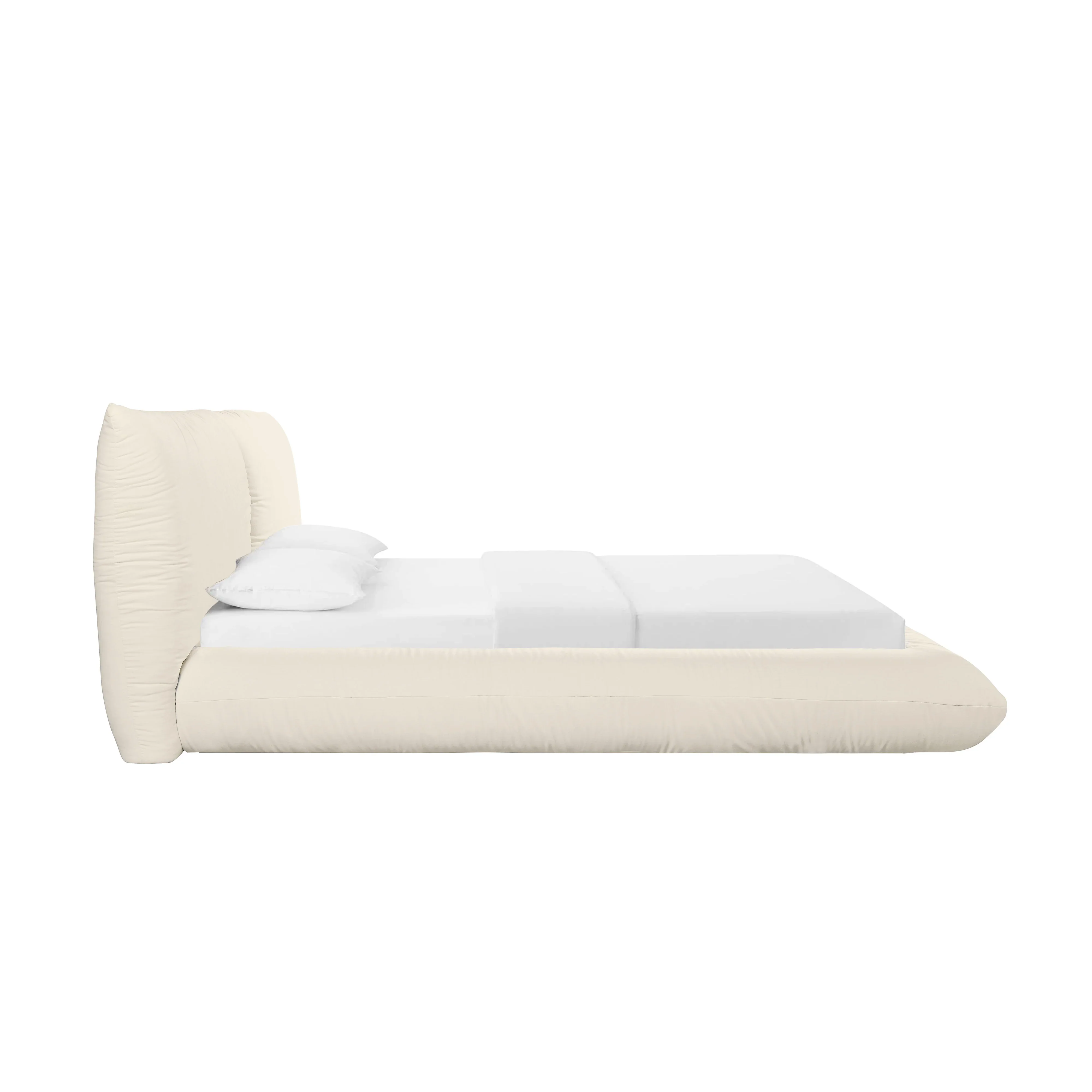 Romp Cream Upcycled Performance Linen Bed - Image 4