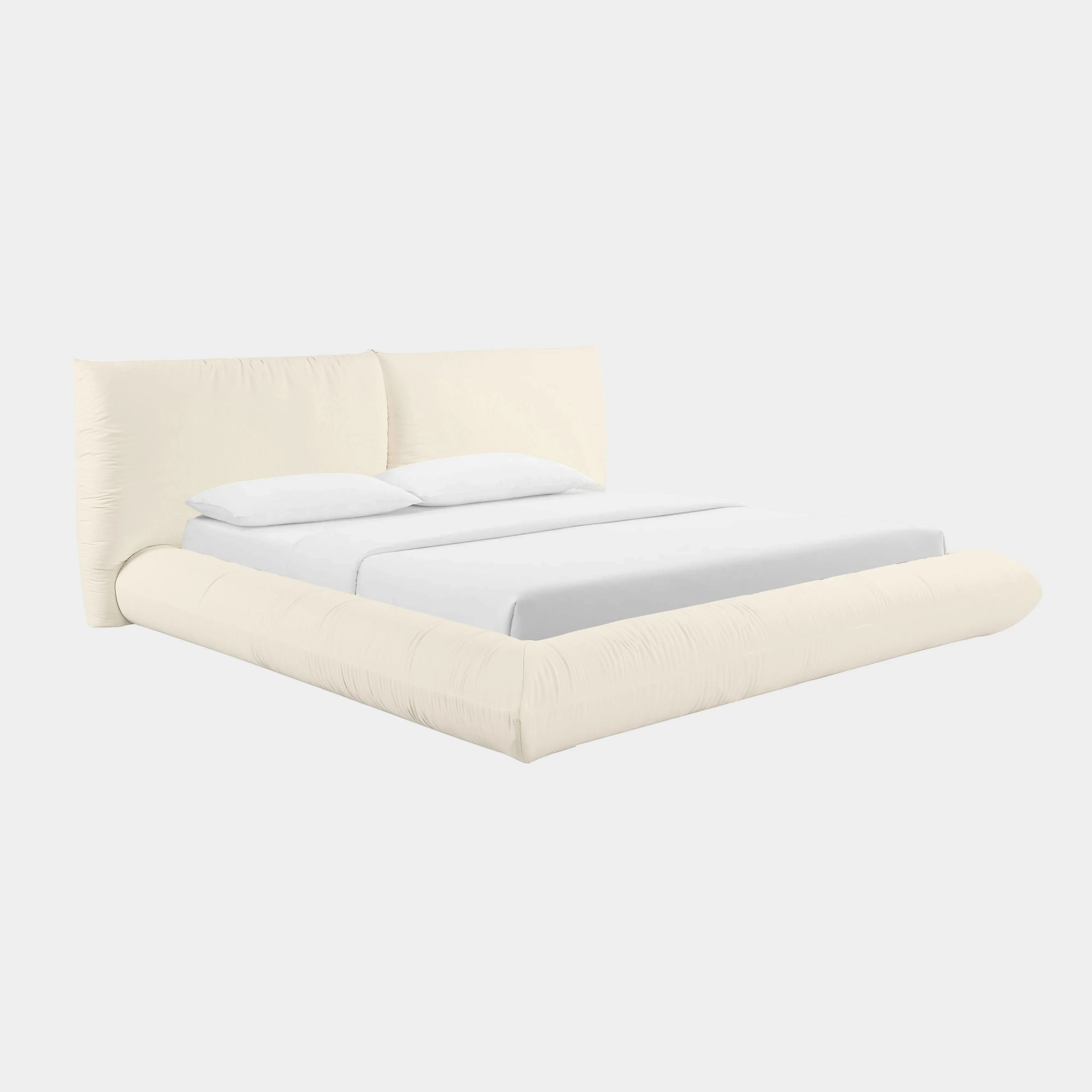 Romp Cream Upcycled Performance Linen Bed - Image 7
