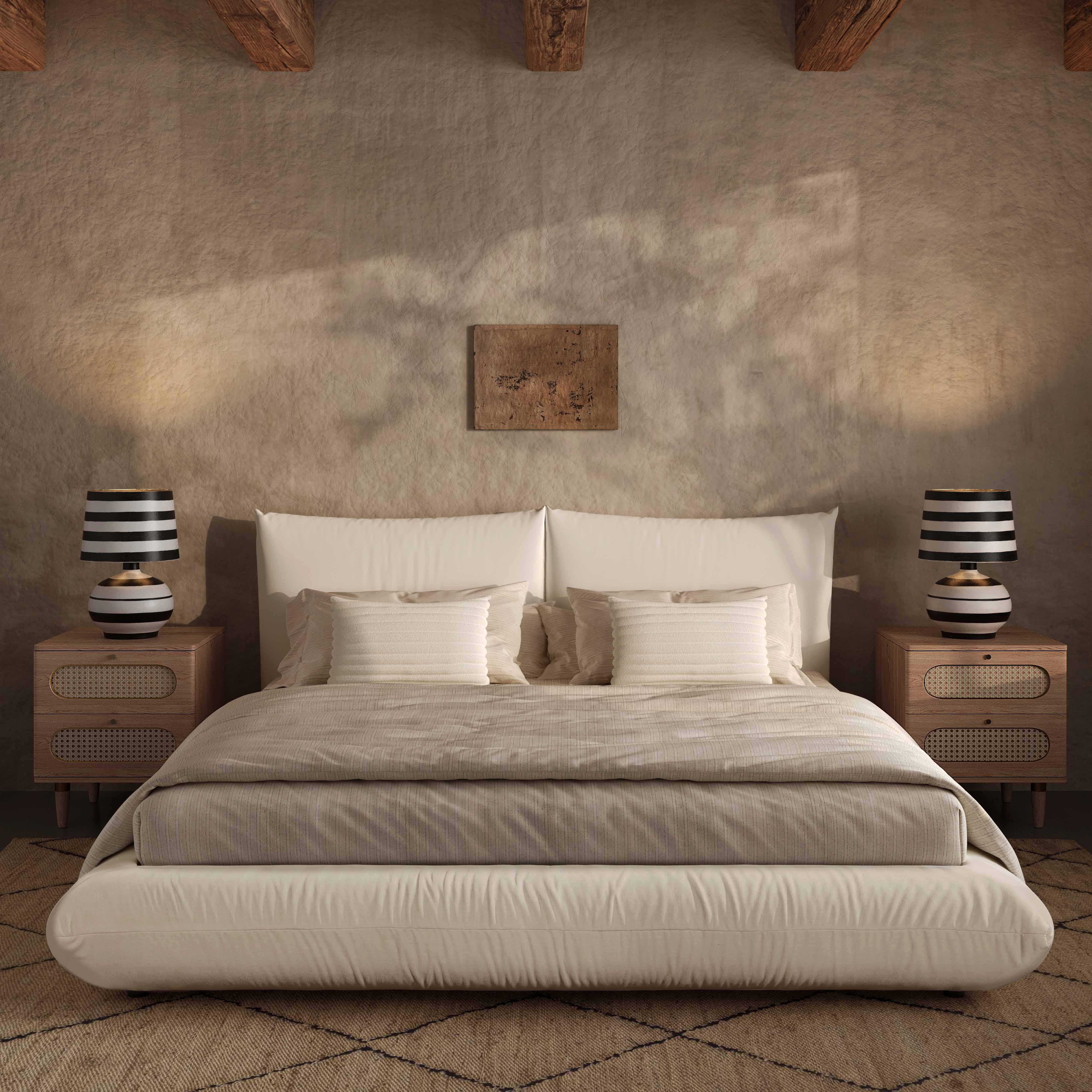 Romp Cream Upcycled Performance Linen Bed - Image 8