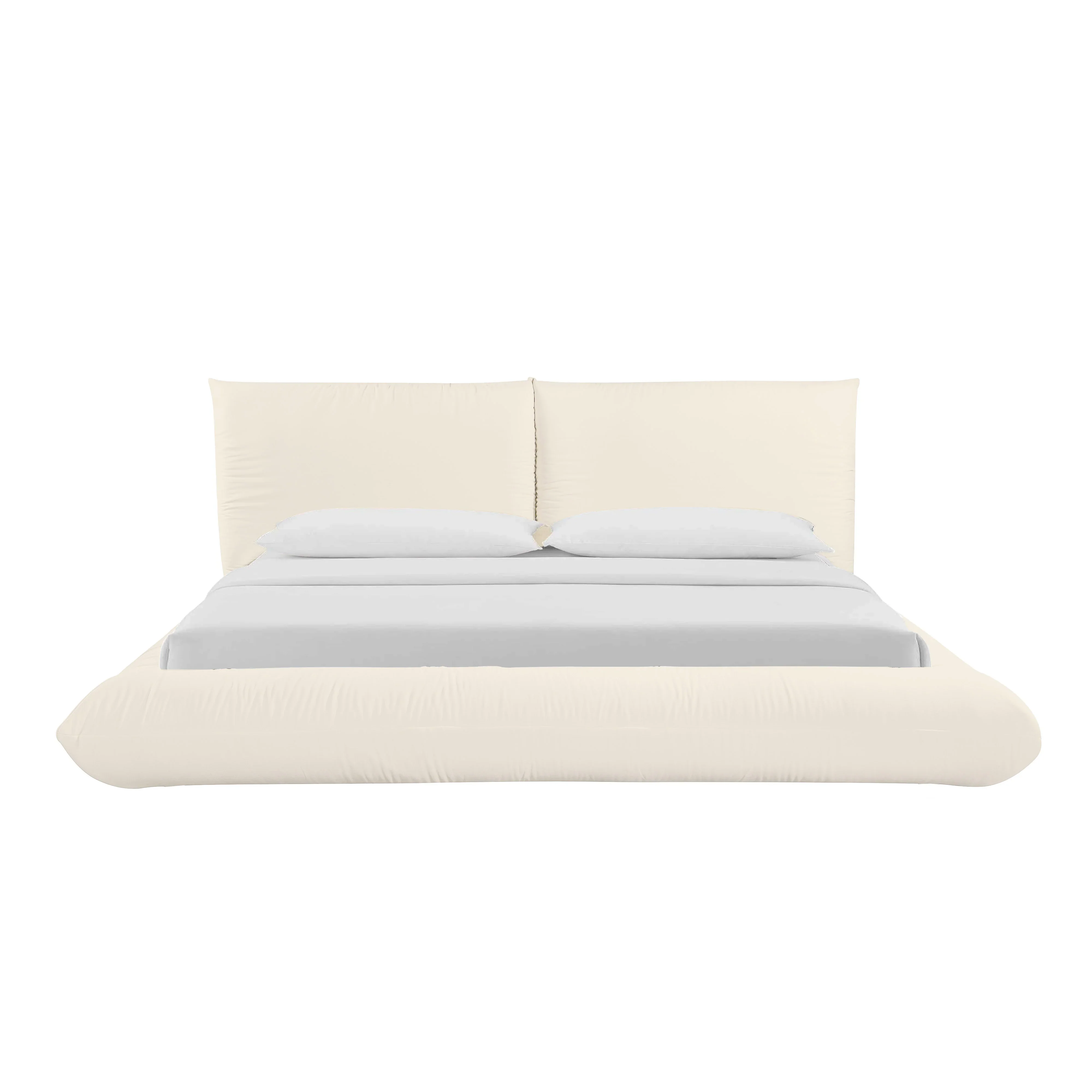 Romp Cream Upcycled Performance Linen Bed - Image 9