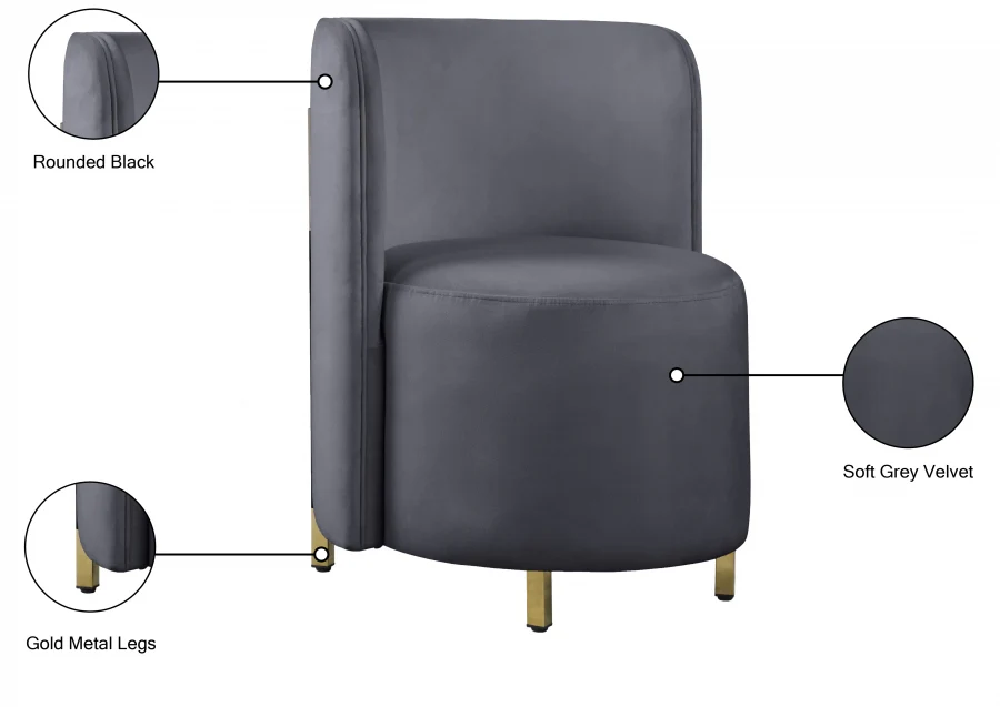 Rotunda Velvet Upholstered Chair - Image 8