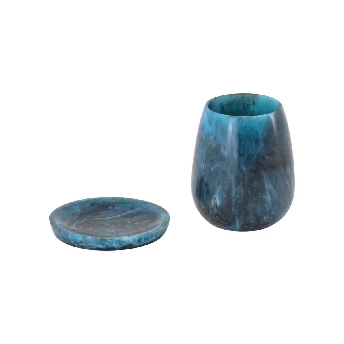 Rounded Swirl Resin Kiddush Cup - Image 10