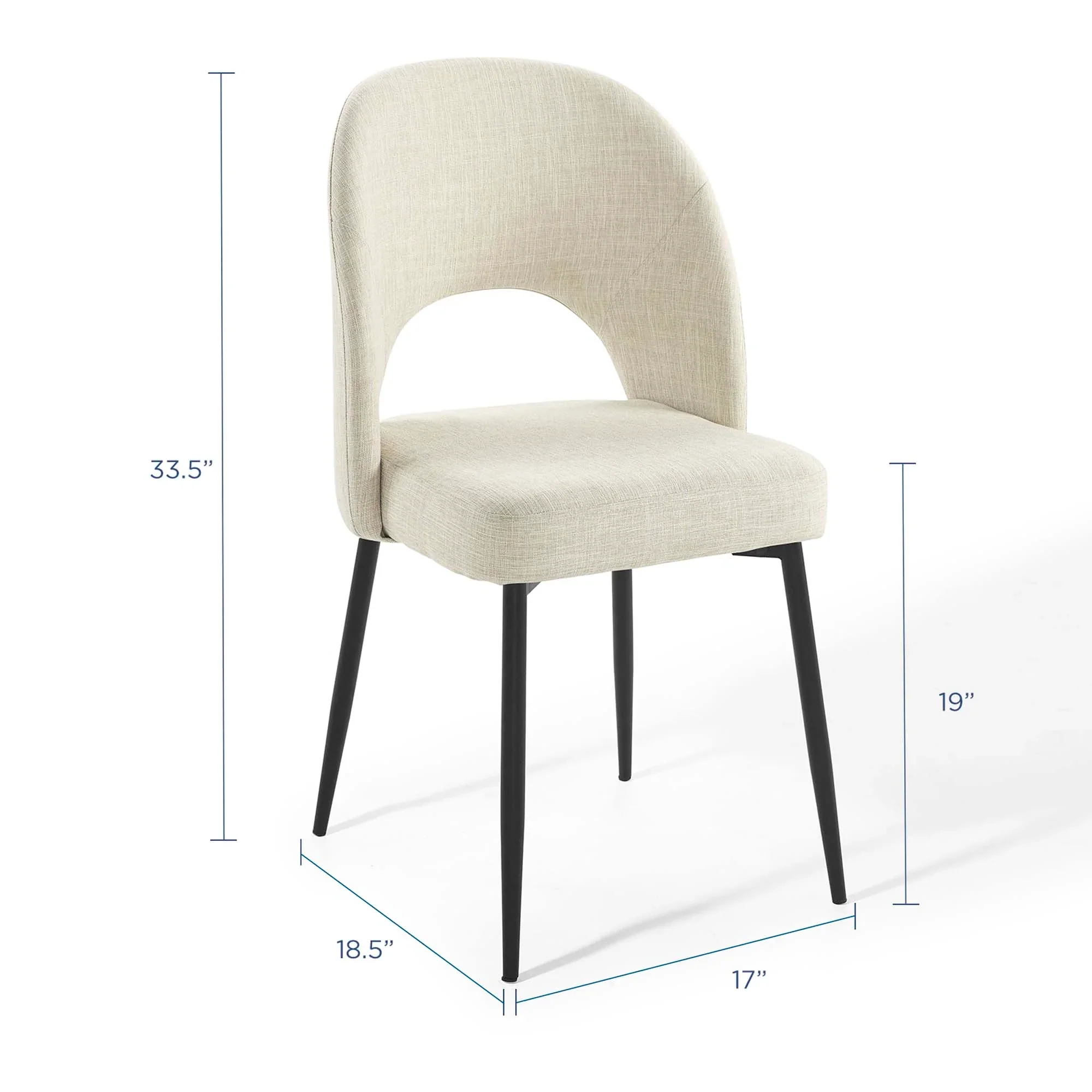 Rouse Dining Side Chair Upholstered Fabric Set of 2 - Image 2