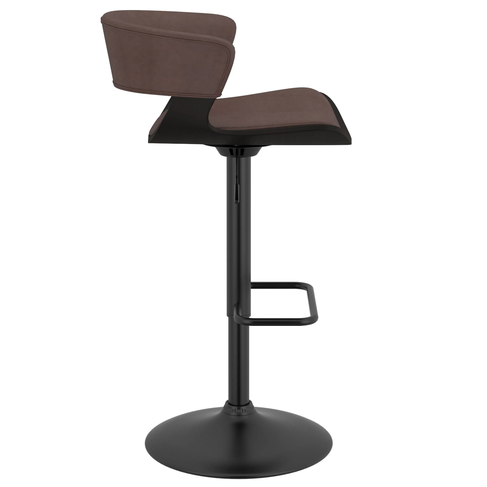 Rover Adjustable Air Lift Stool in Brown and Black - Image 4