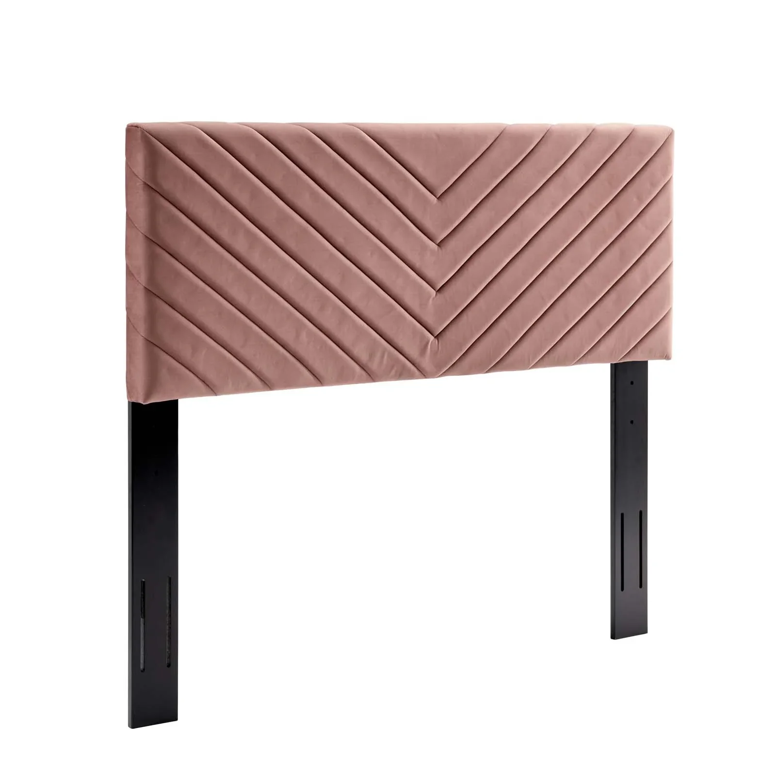 Roxanne Performance Velvet Platform Bed With Black Wood Legs - Image 8
