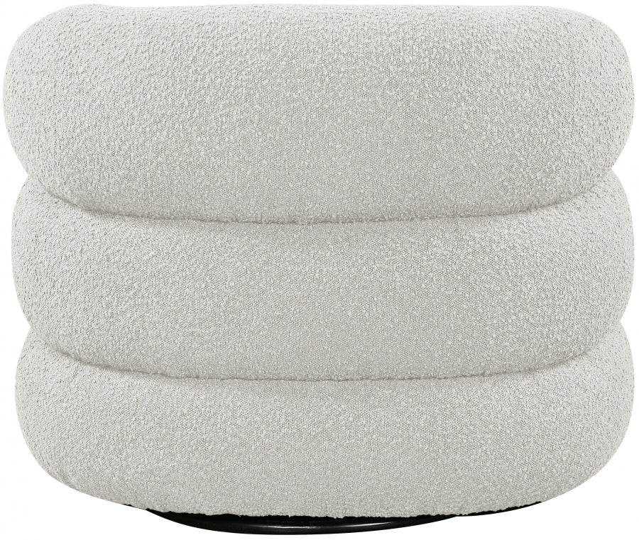 Roxbury Boucle Fabric Upholstered Swivel Accent Chair - Image 12