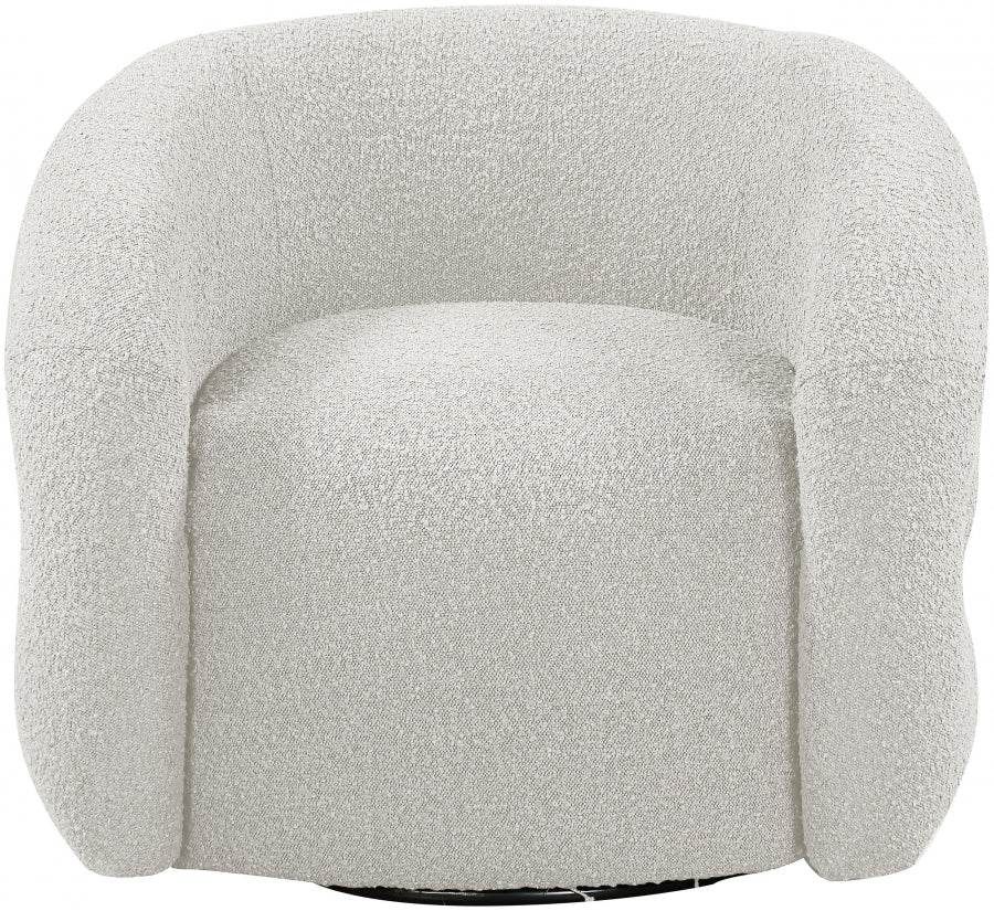 Roxbury Boucle Fabric Upholstered Swivel Accent Chair - Image 13