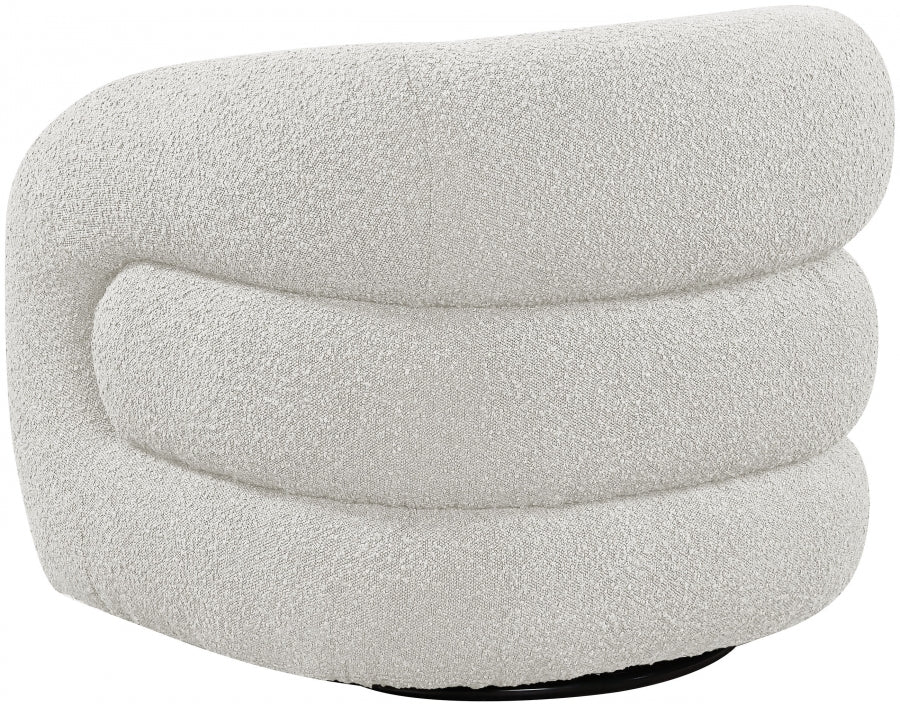 Roxbury Boucle Fabric Upholstered Swivel Accent Chair - Image 14