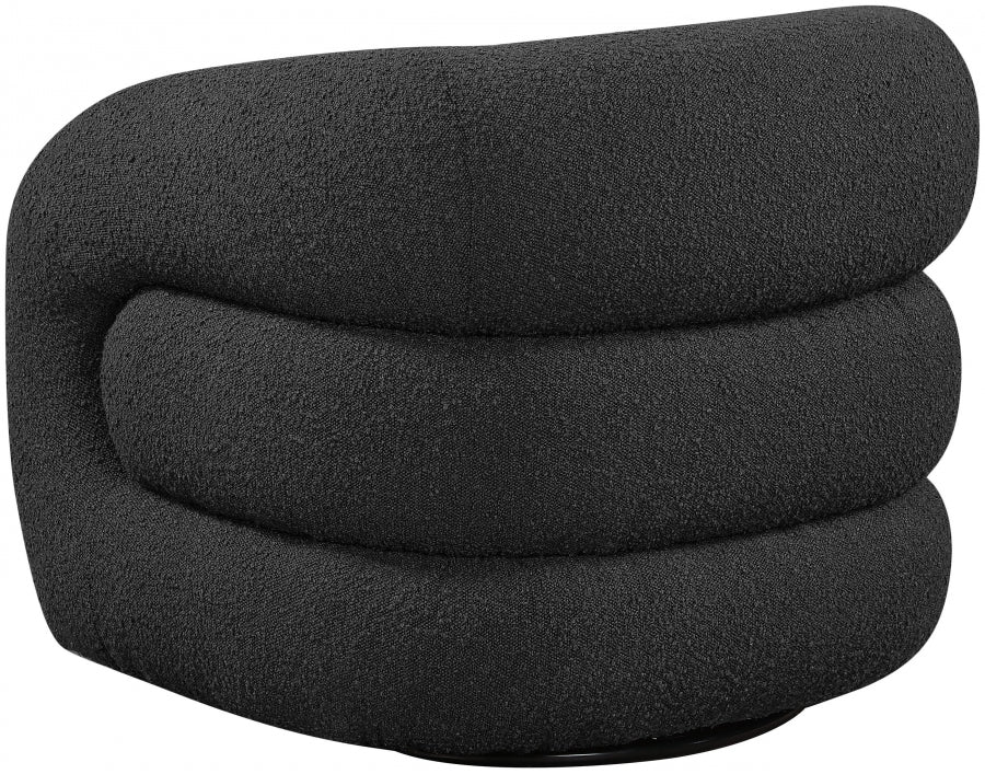 Roxbury Boucle Fabric Upholstered Swivel Accent Chair - Image 5