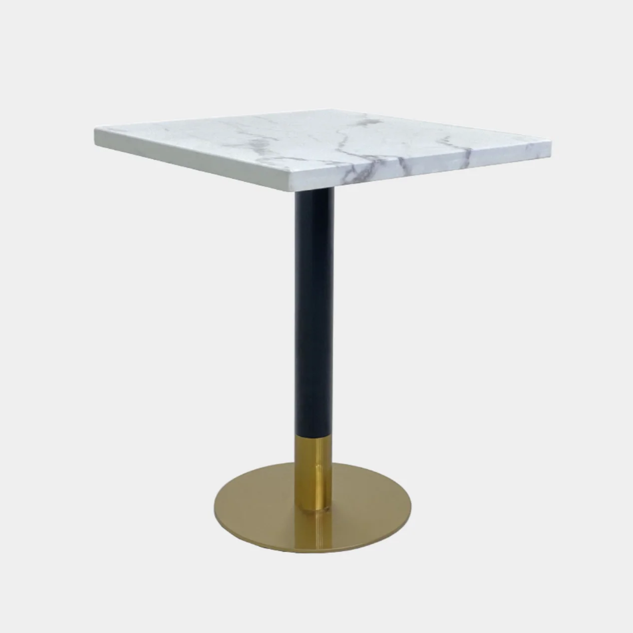Ruby Square Dining Table (Black Pole)