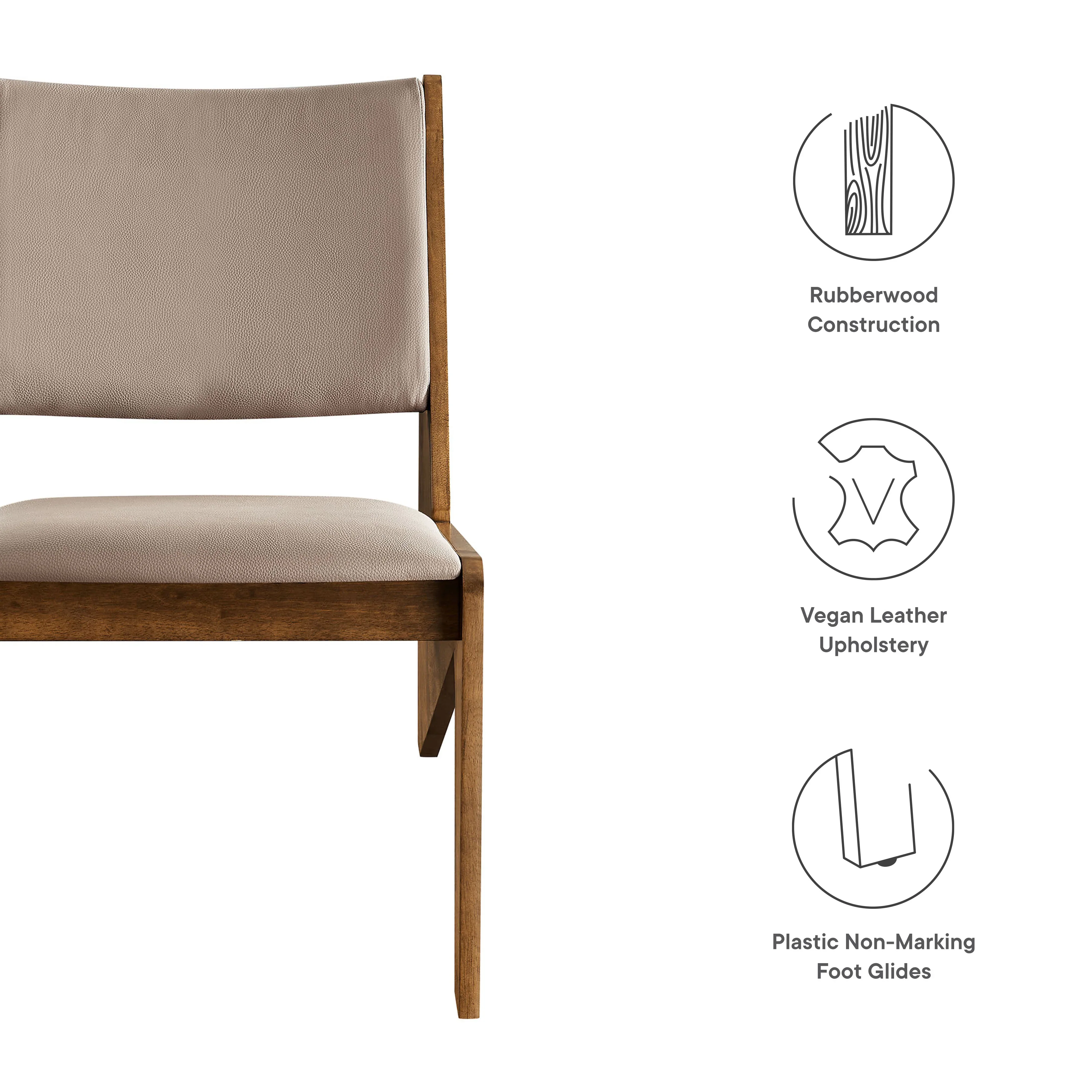 Rylina Vegan Leather Accent Chairs Set of 2 - Image 10