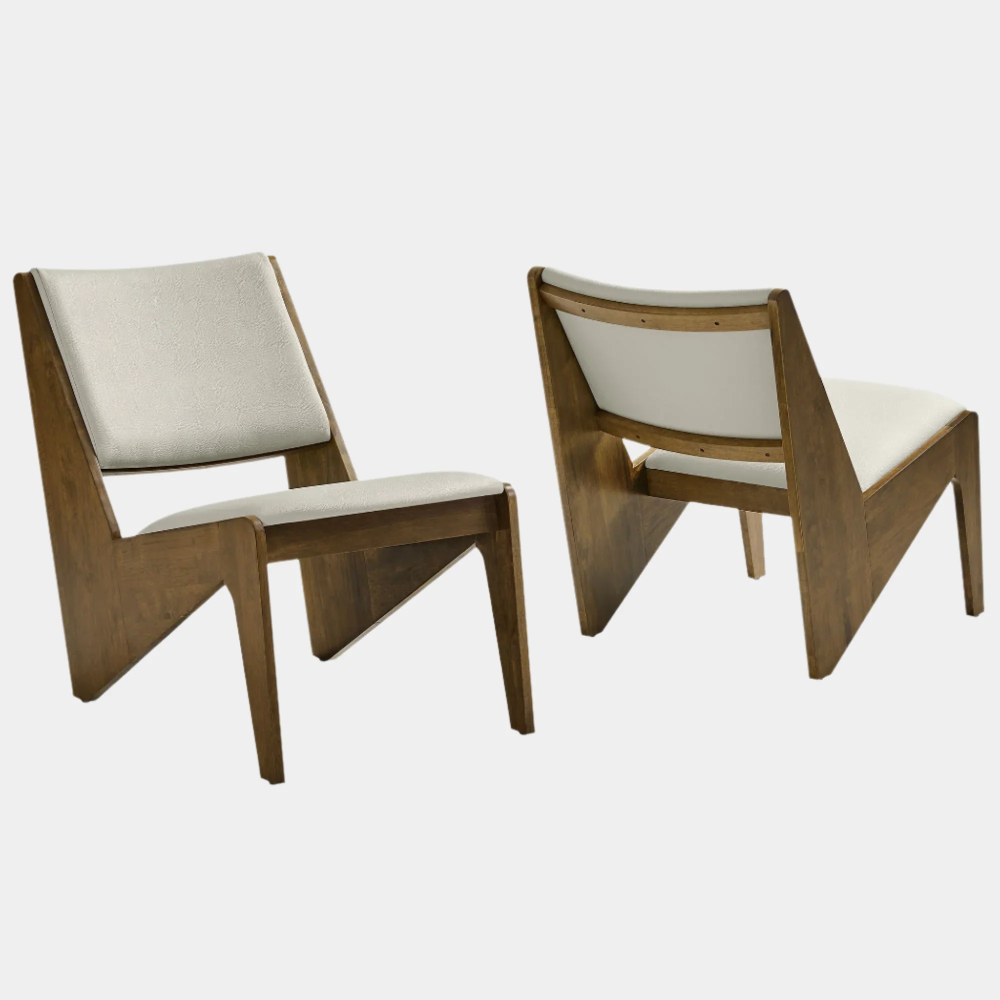 Rylina Vegan Leather Accent Chairs Set of 2 - Image 11