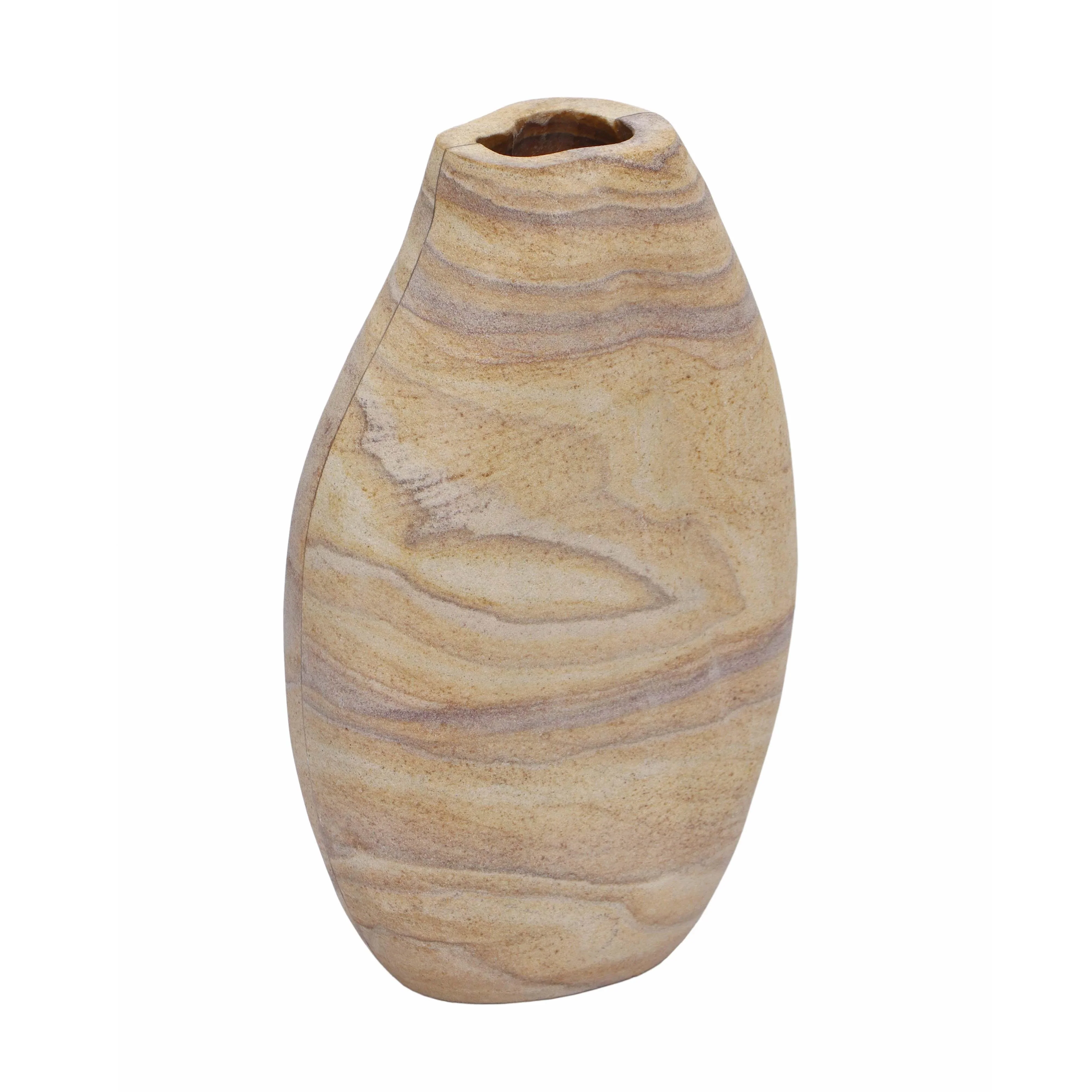 Saava Sandstone Curved Vase - Image 3