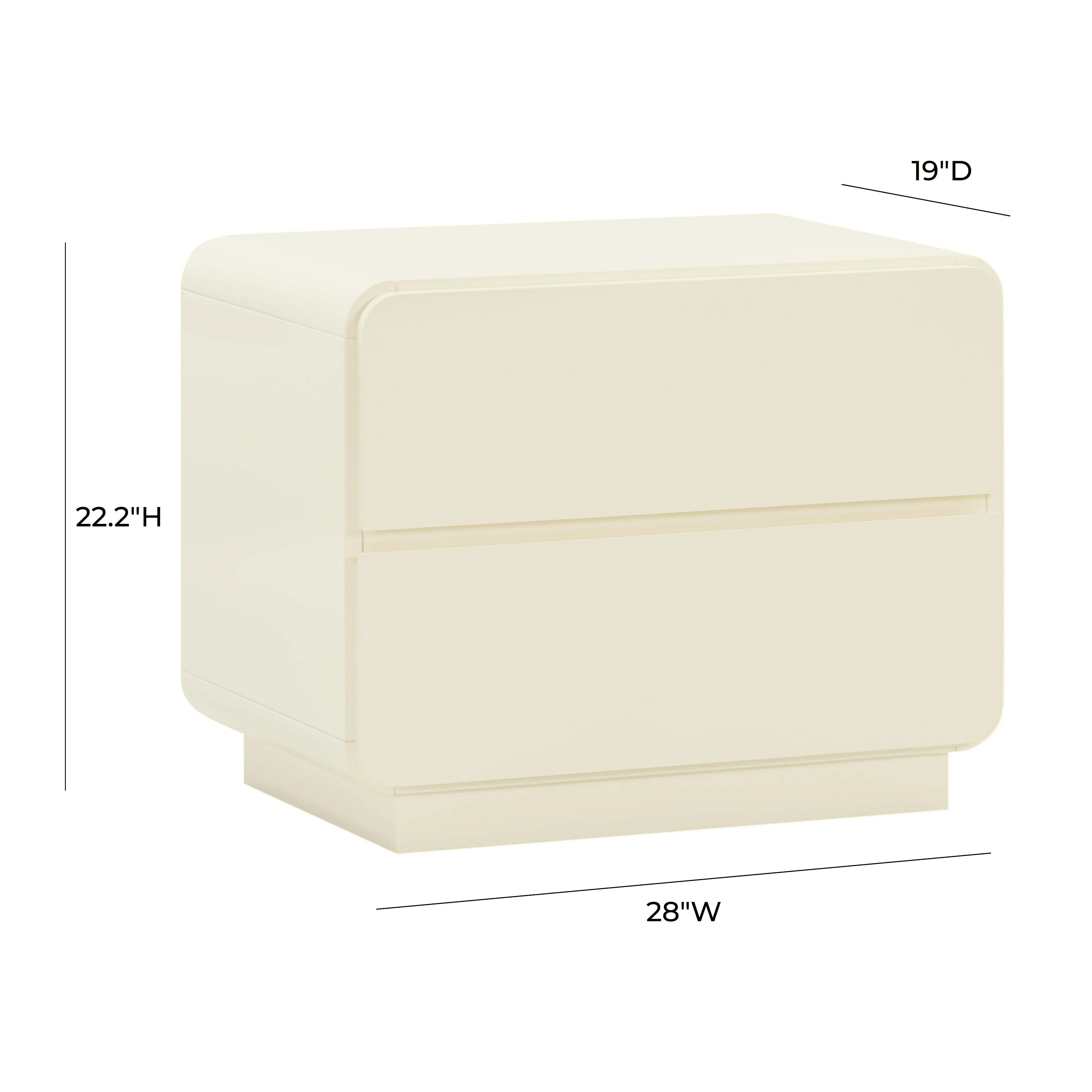 Sagura 28" 2-Drawer Nightstand - Image 8