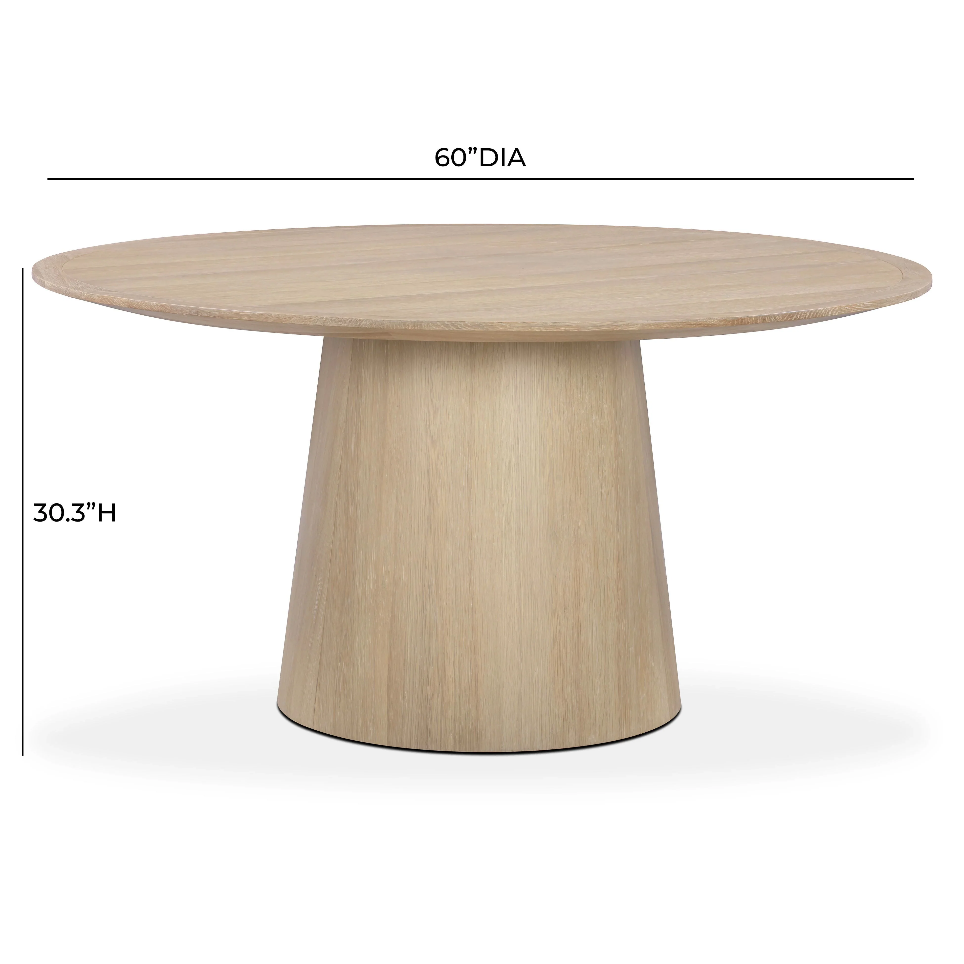 Sahara Round Oak Dining Table (41"-60") - Image 12