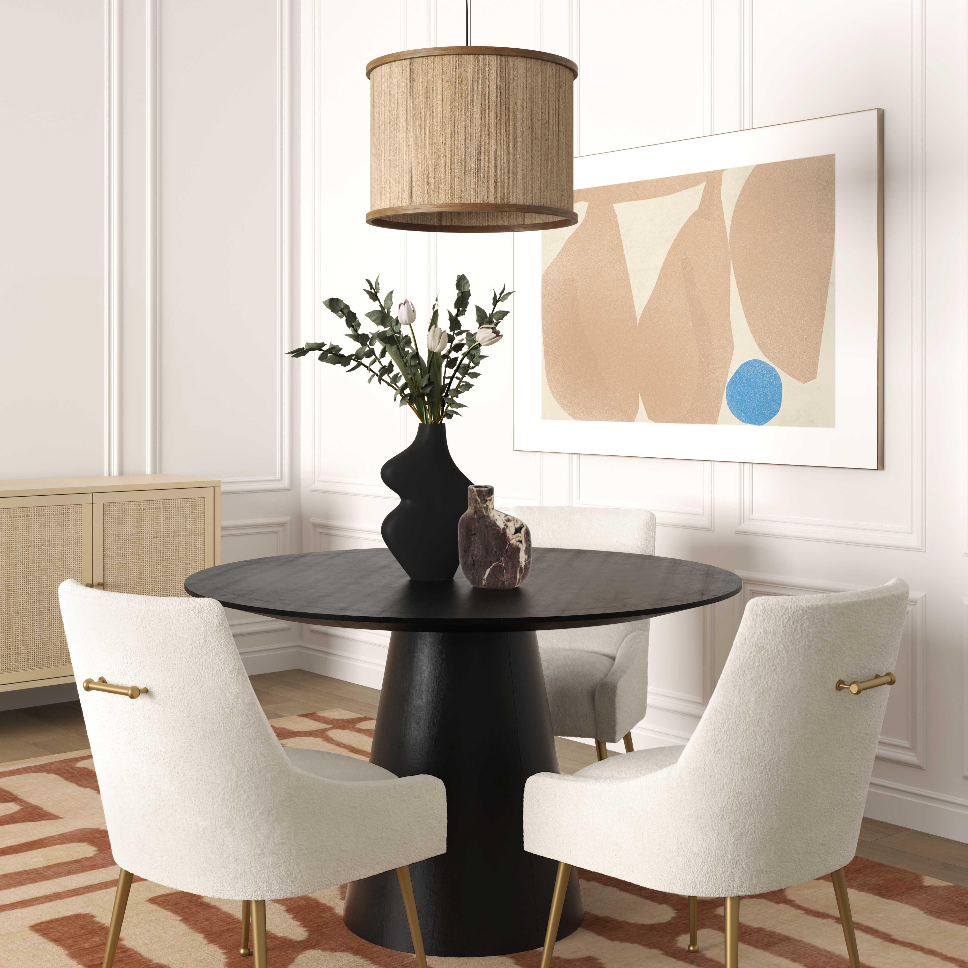 Sahara Round Oak Dining Table (41"-60") - Image 15