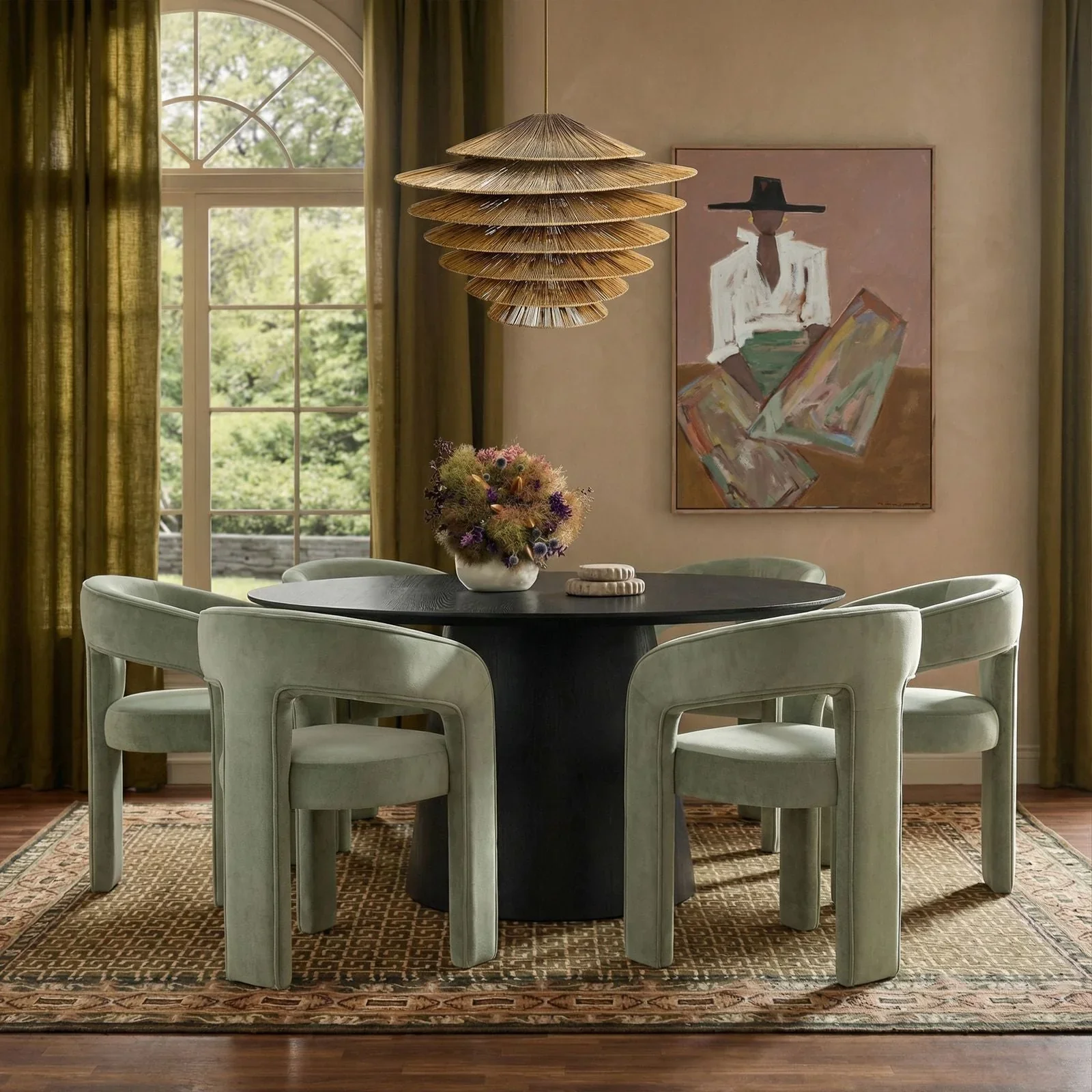 Sahara Round Oak Dining Table (41"-60") - Image 23