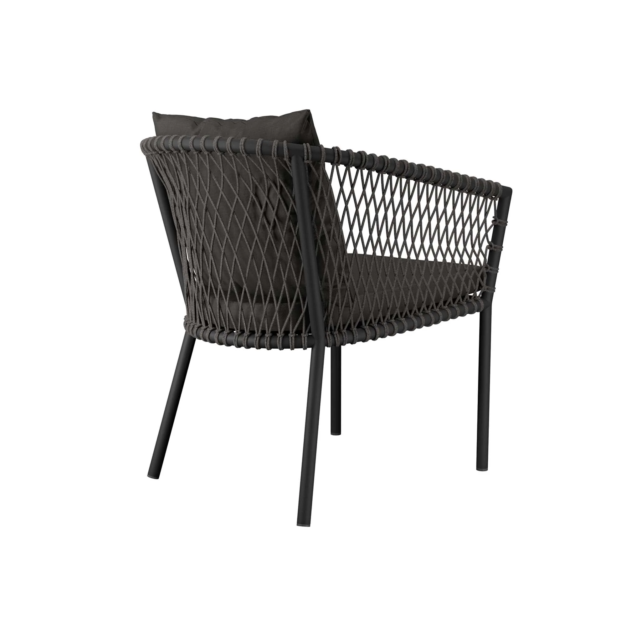 Sailor Outdoor Patio Dining Armchair in Charcoal Charcoal - Image 5