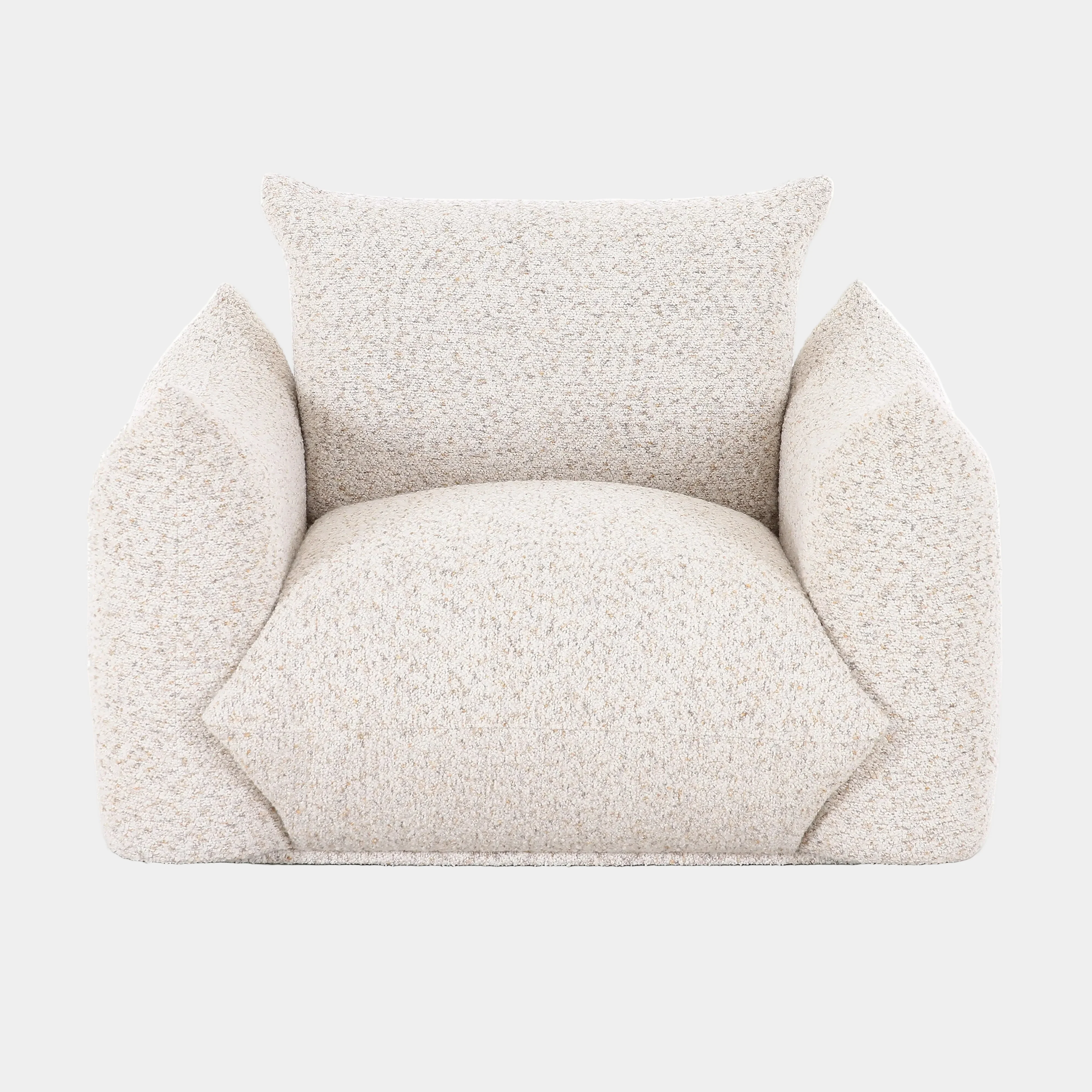 Saint Tropez Nubby Fabric Armchair in Sand