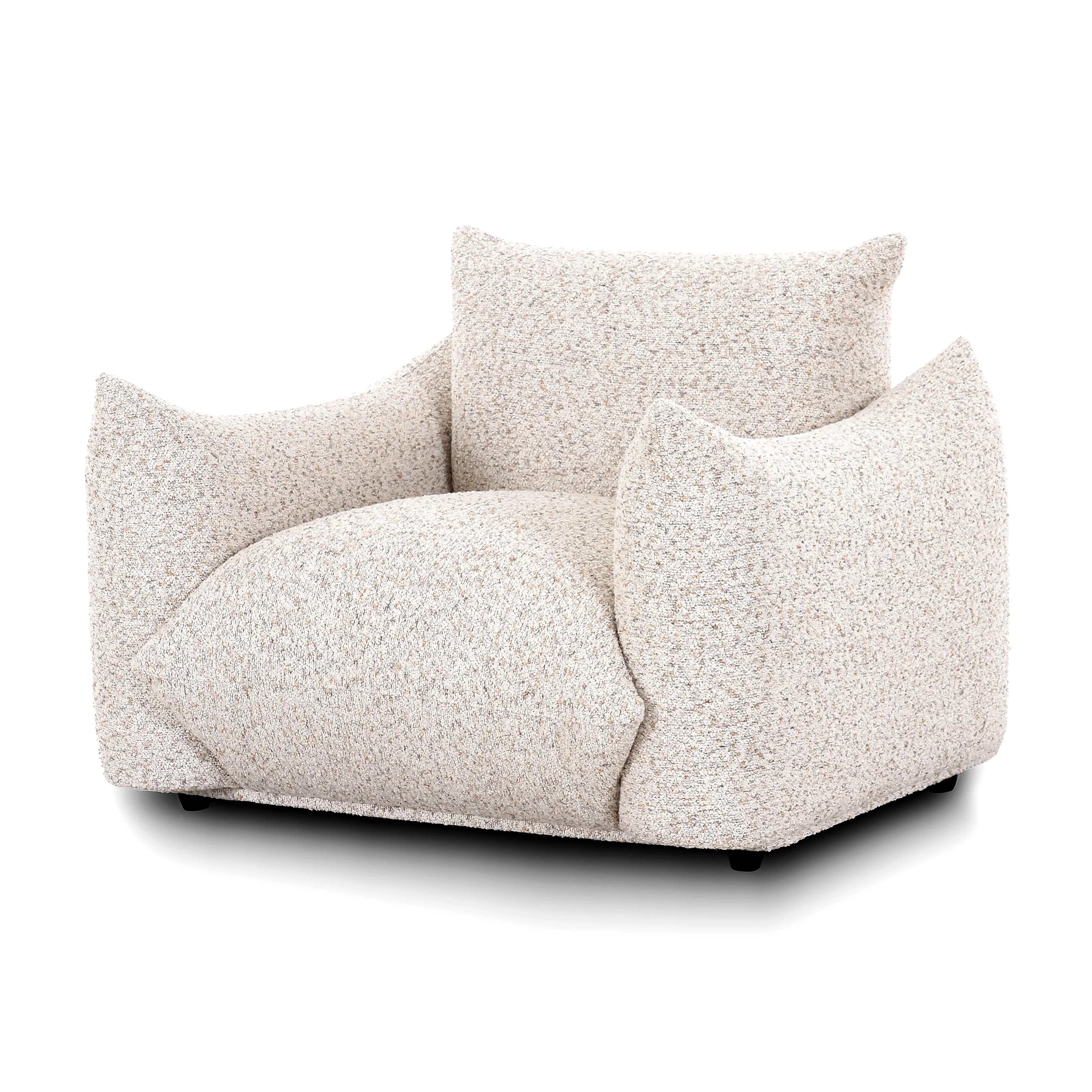 Saint Tropez Nubby Fabric Armchair in Sand - Image 2