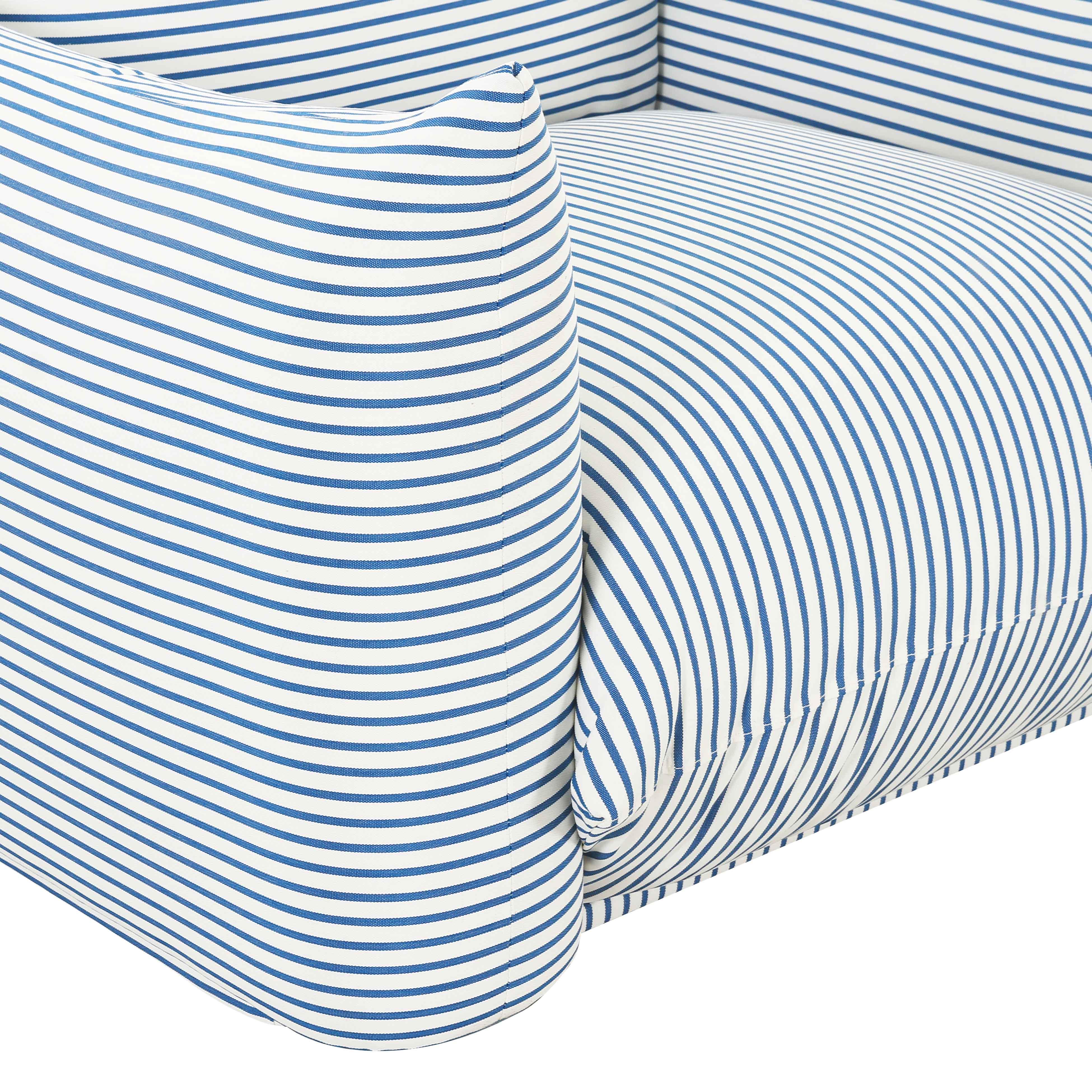 Saint Tropez Striped Stuffed Indoor / Outdoor Armchair - Image 12
