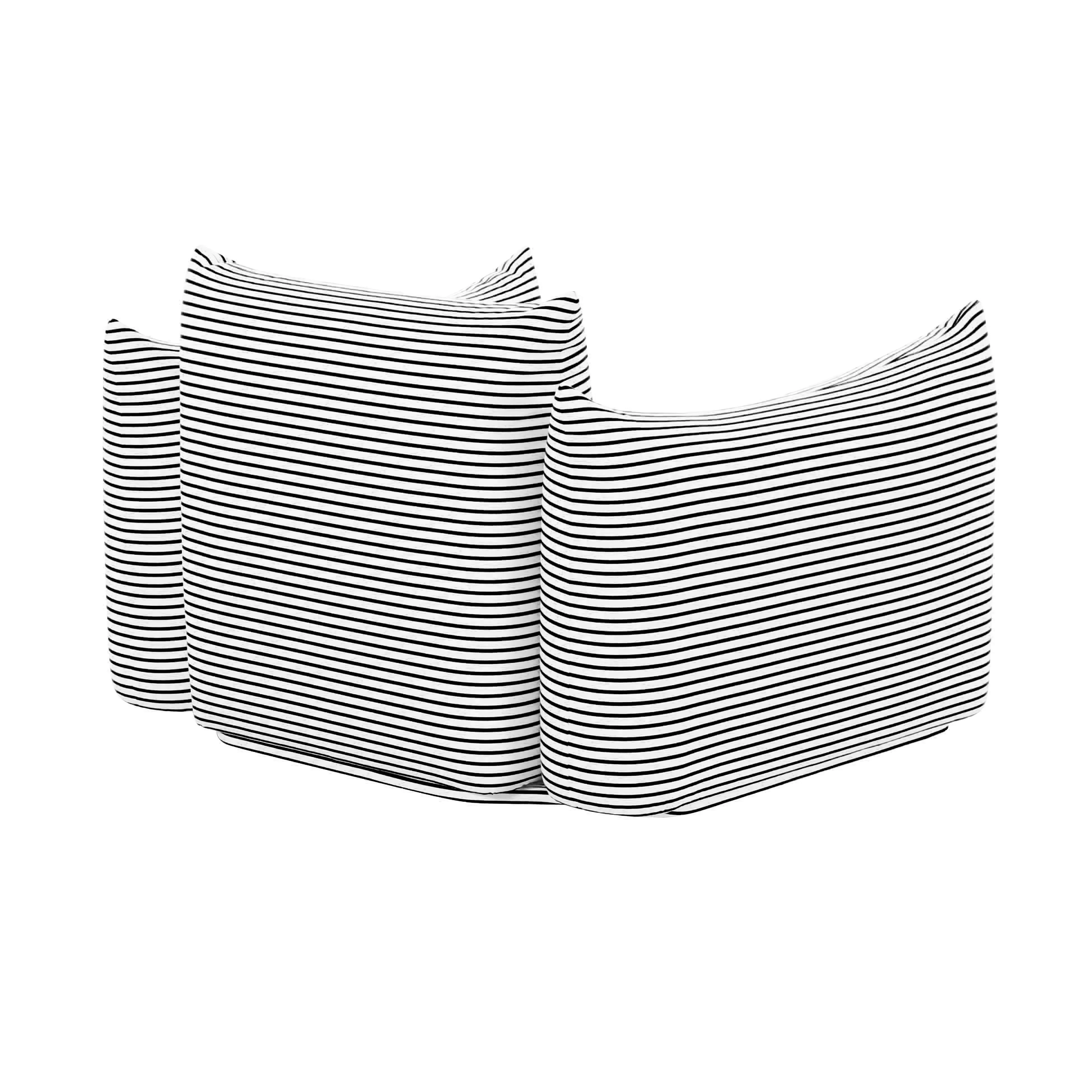 Saint Tropez Striped Stuffed Indoor / Outdoor Armchair - Image 4